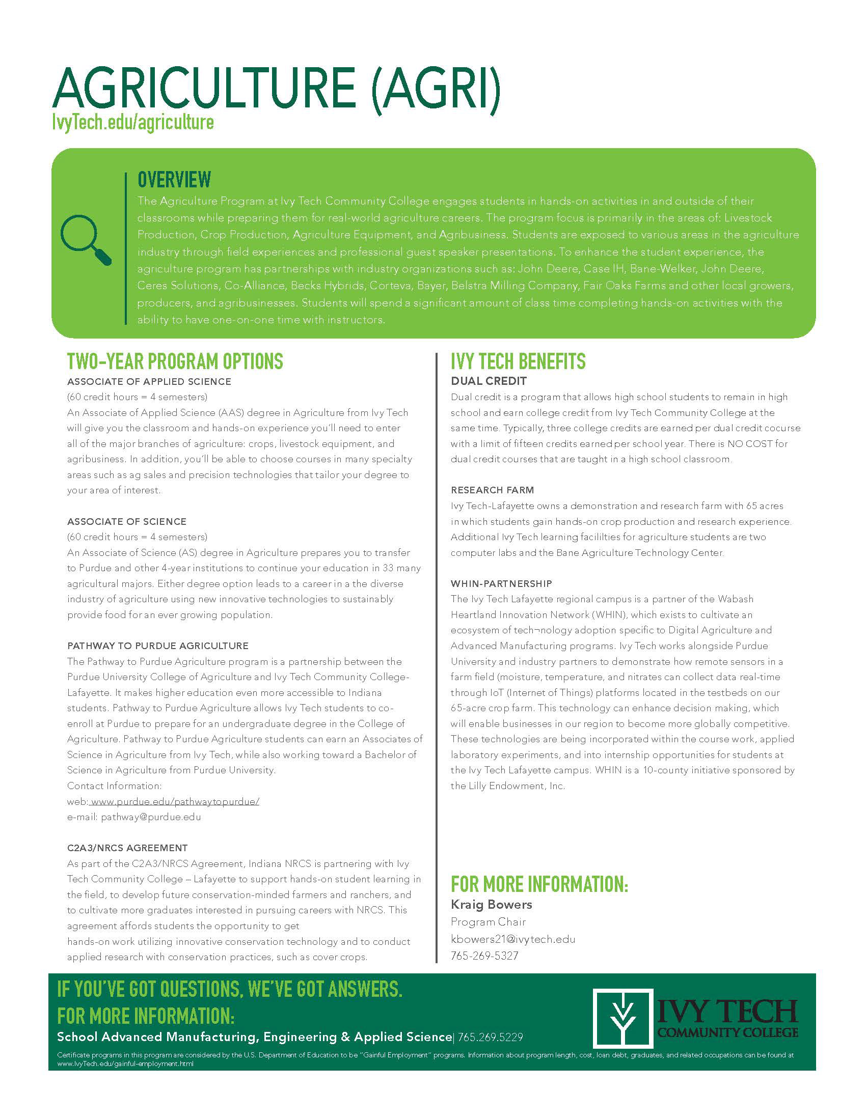 Program Sheet Provided