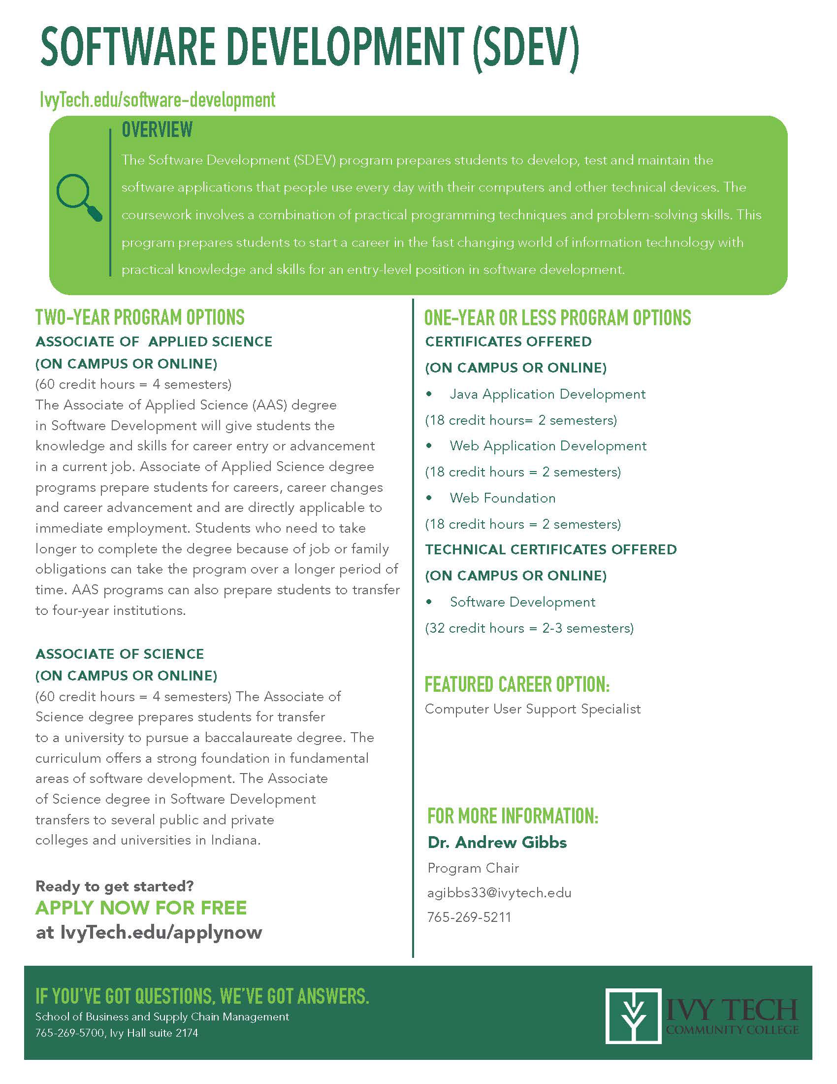 Program Sheet Provided