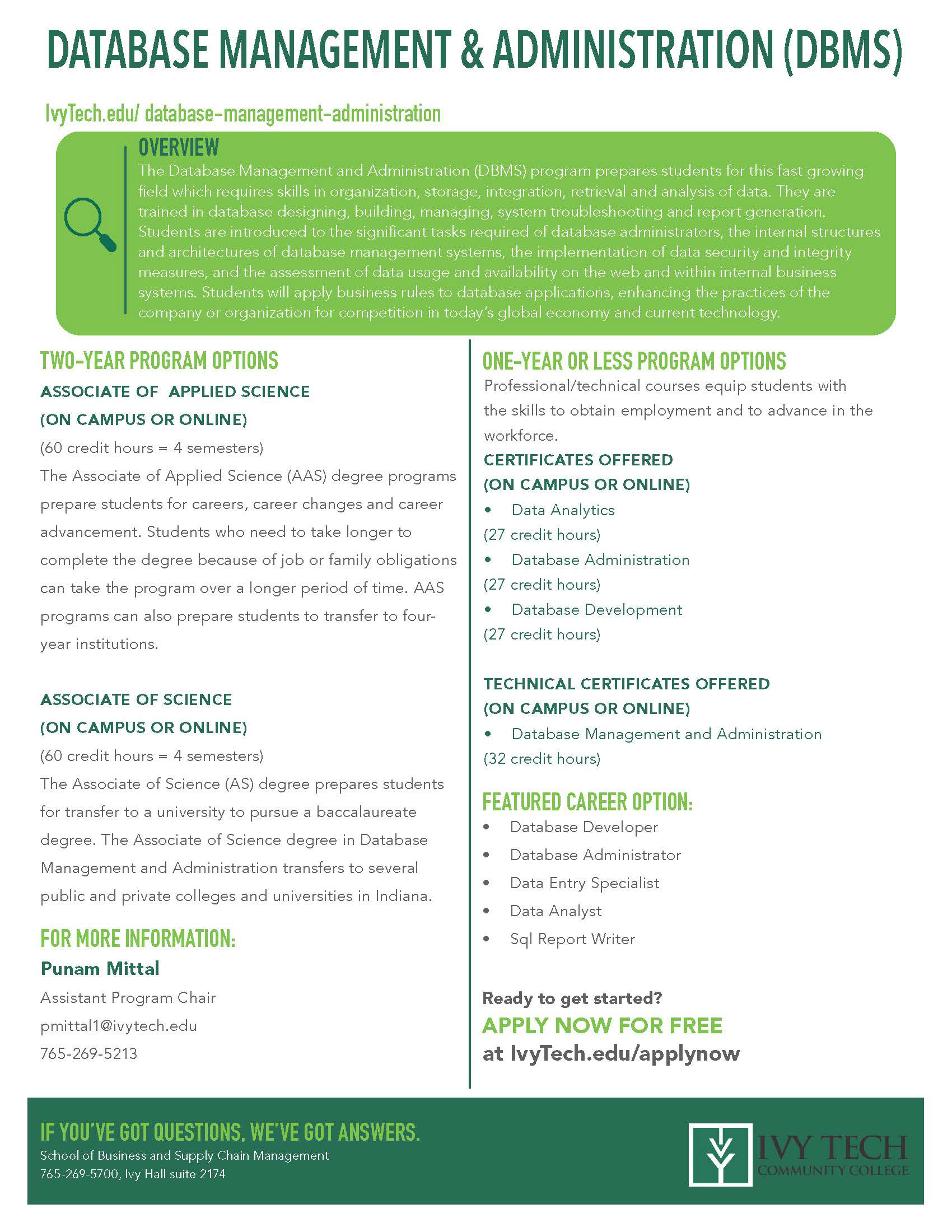 Program Sheet Provided