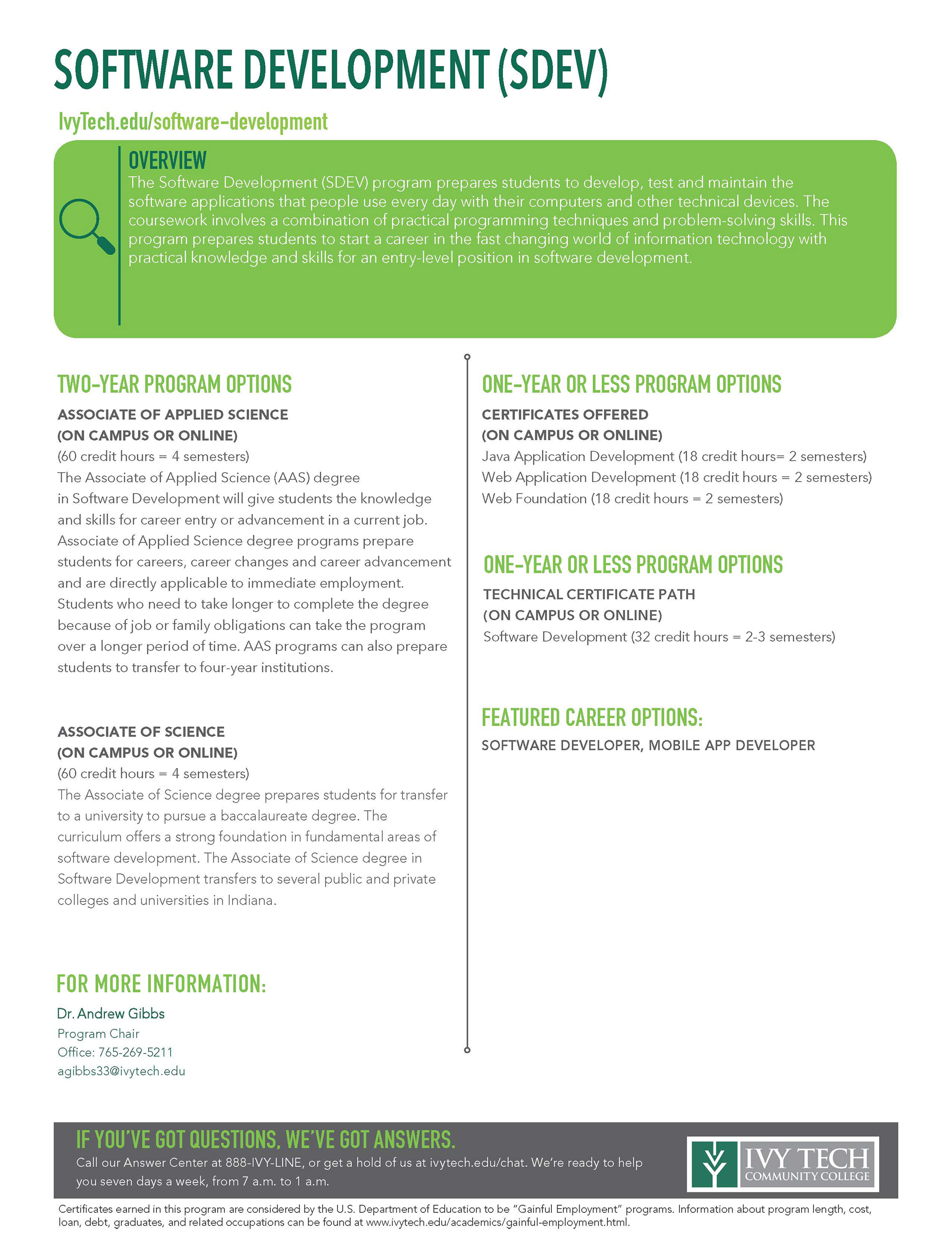 Program Sheet Provided