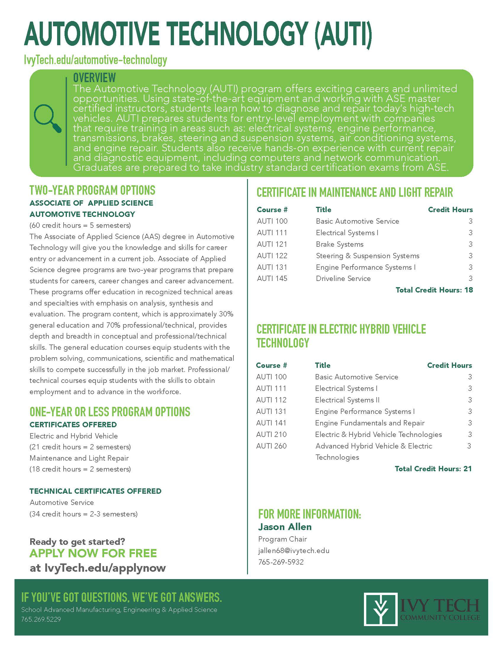 Program Sheet Provided