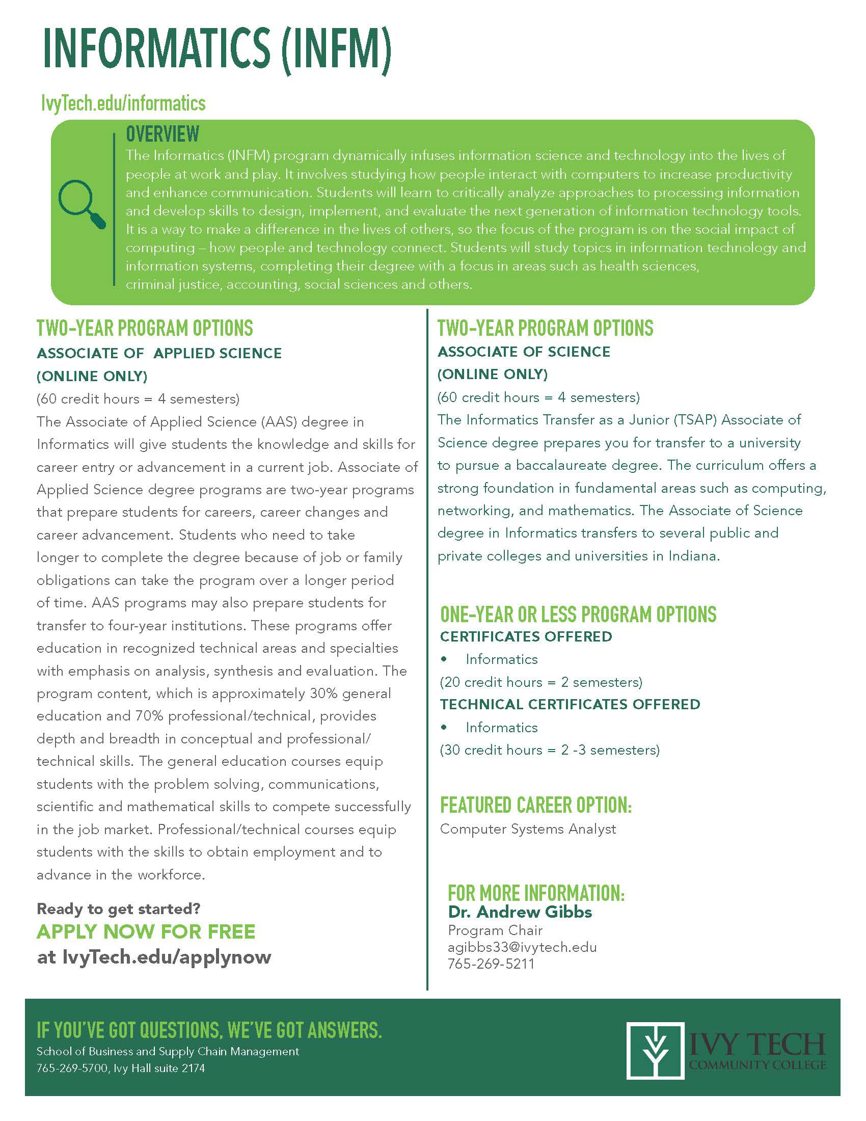 Program Sheet Provided