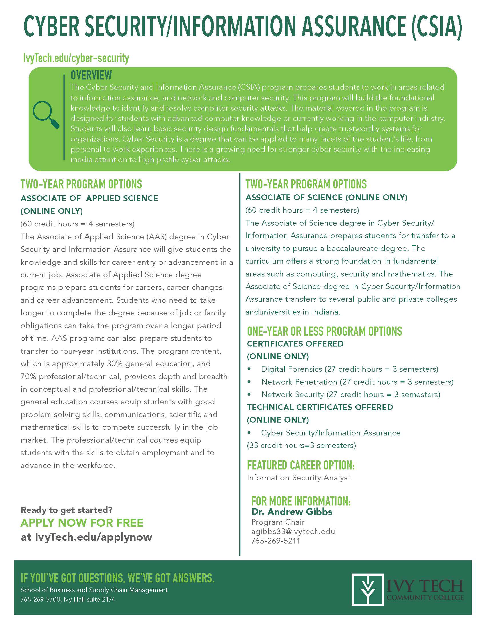 Program Sheet Provided