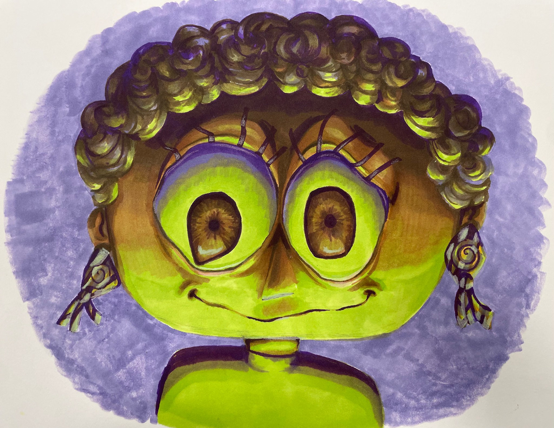  childhood drawings reimagined pt 2 (marker and colored pencil, 2022)