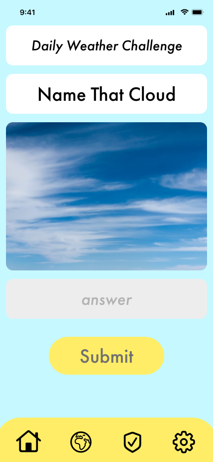 Daily weather challenge