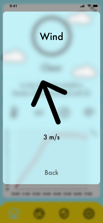 Wind speed & direction window