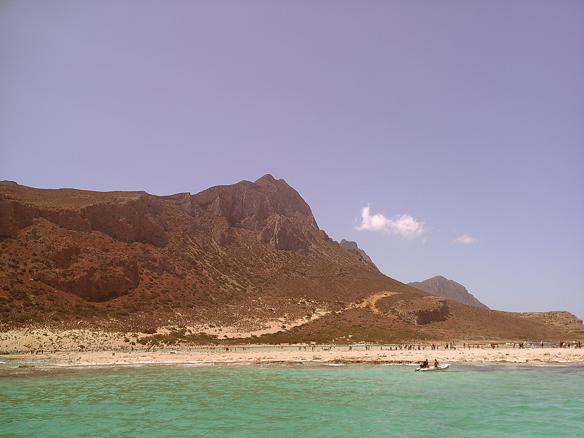 This photo was taken while swimming in the water of Greece.