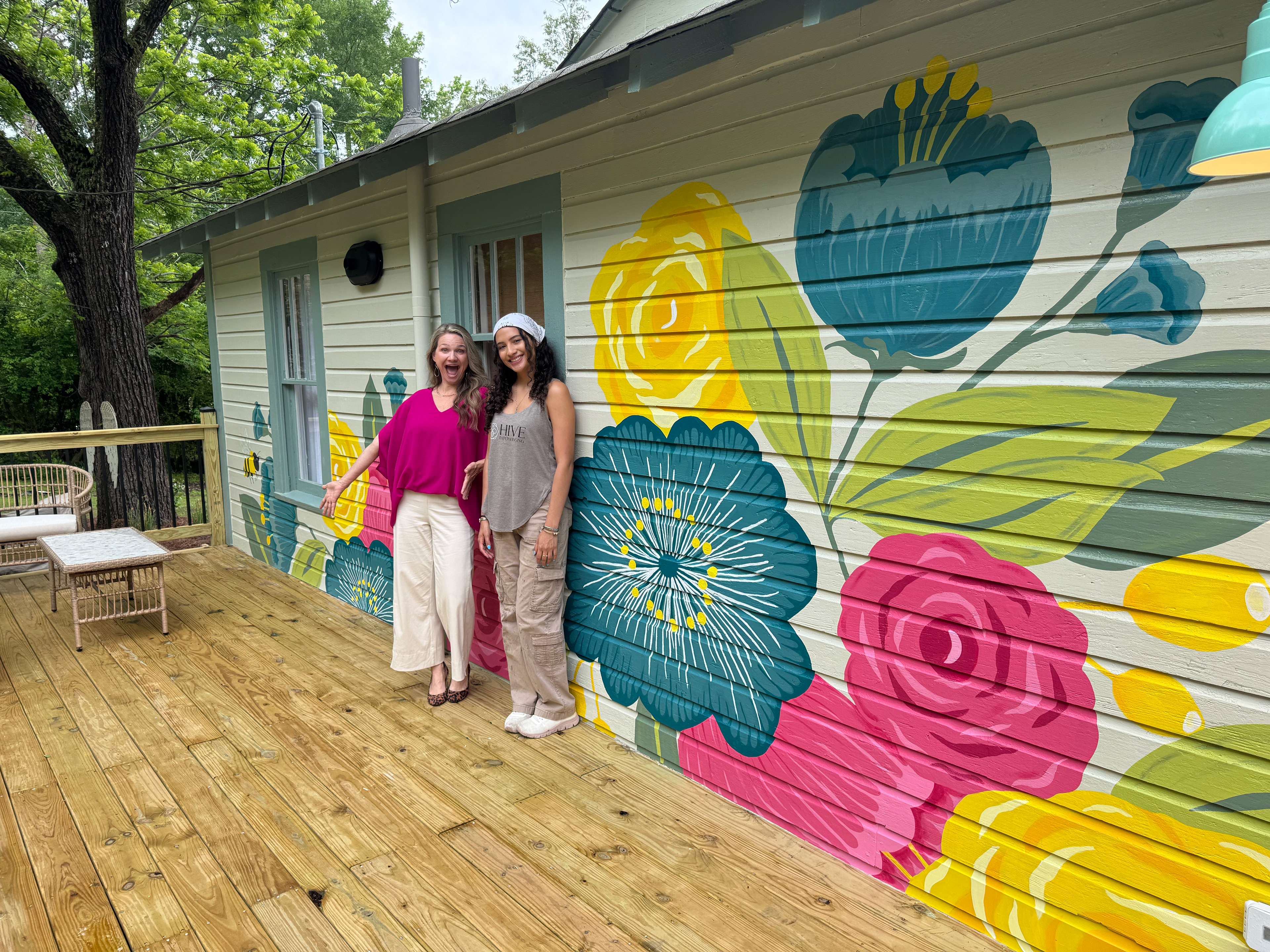Mural at The Hive (Hive Fine Wallcoveings and Paperhanging) - Painted  in collaboration with Shayla Spillane