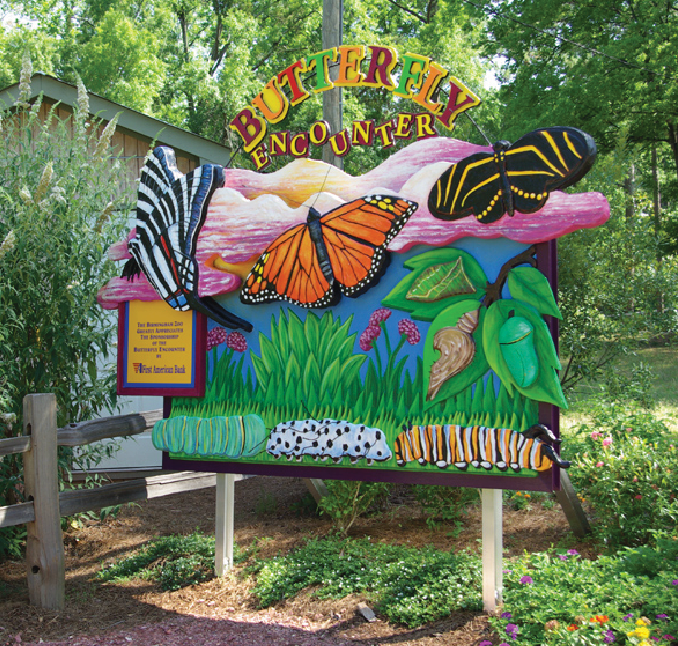Birmingham Zoo Butterfly Exhibit Sign - Artist Collaboration