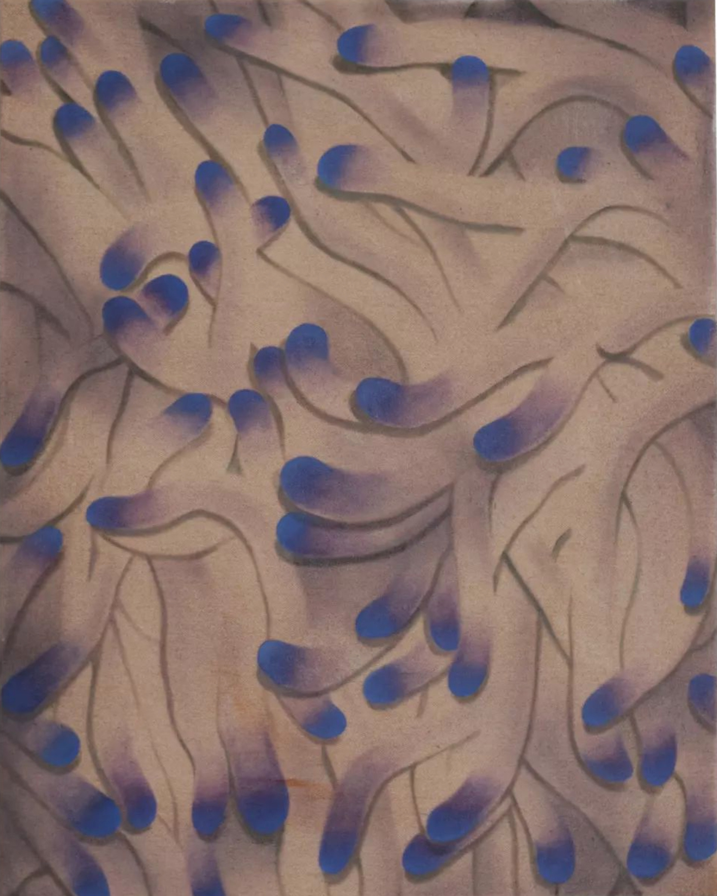 Wabern 50 cm x 40 cm oil and pigment on canvas 2022