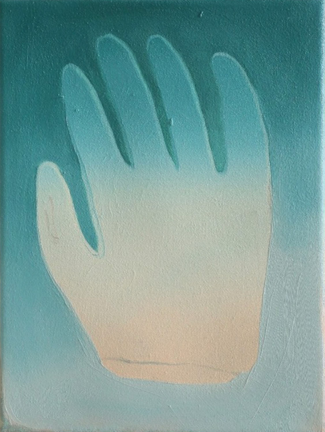 Hold 24cmx 18 cm oil on canvas 2021