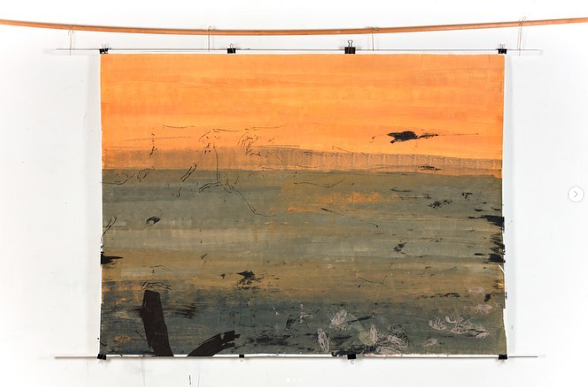 “Aftermath” screen printed monotype on paper 2021 (150x200 cm), from APOCALYPSE