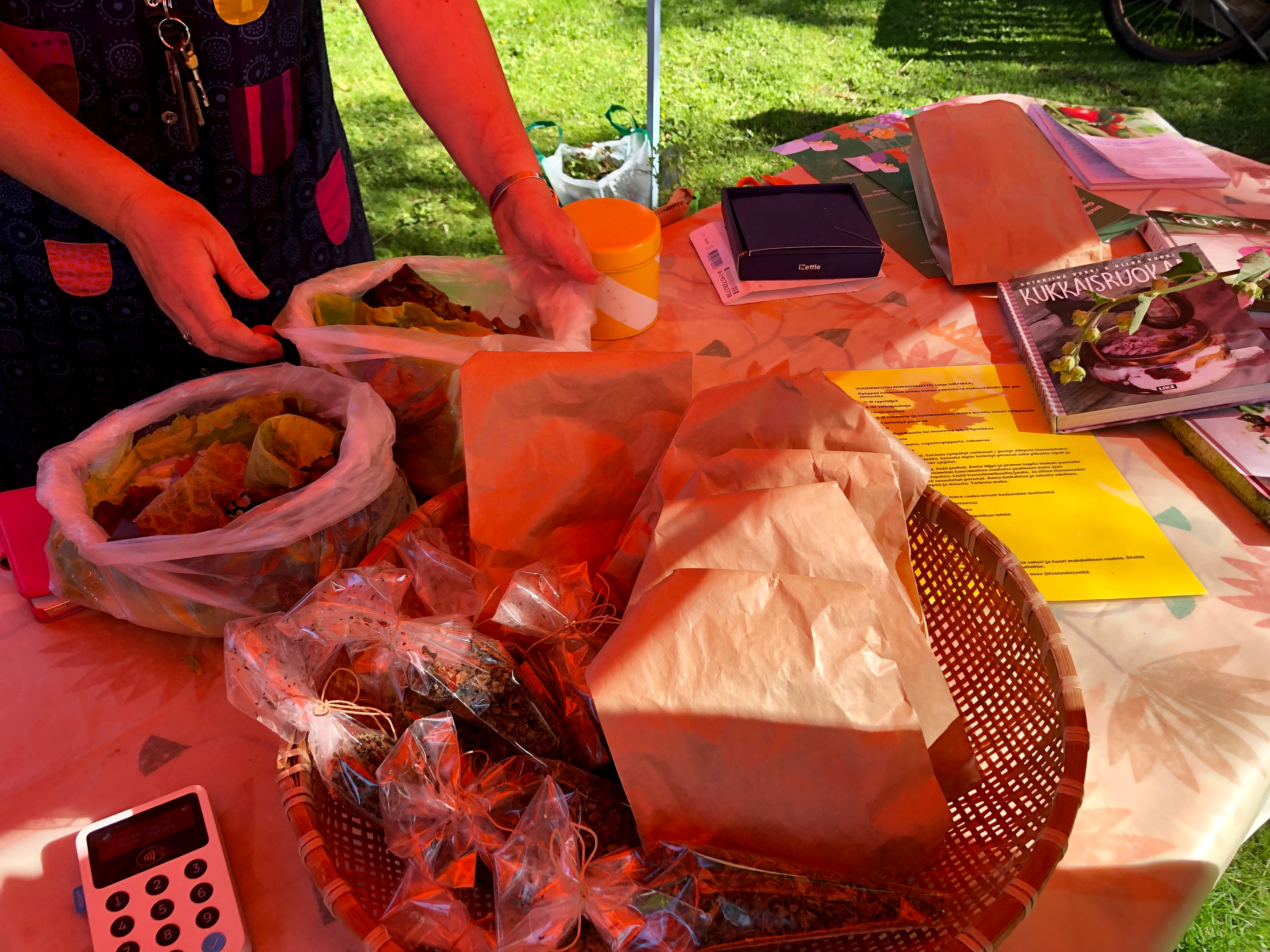 Organic food on sale every weekends during summer.
