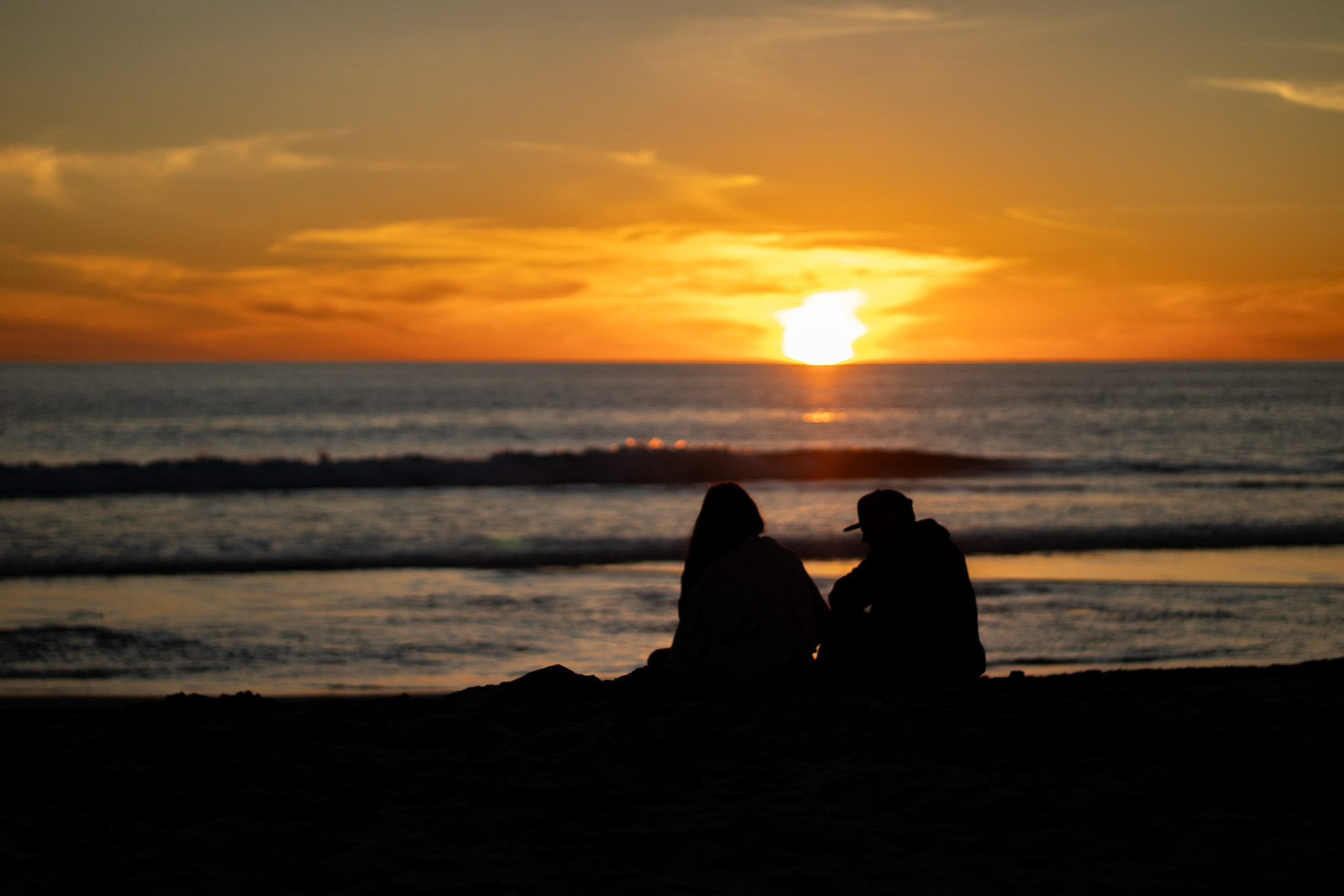 Pareja al atardecer