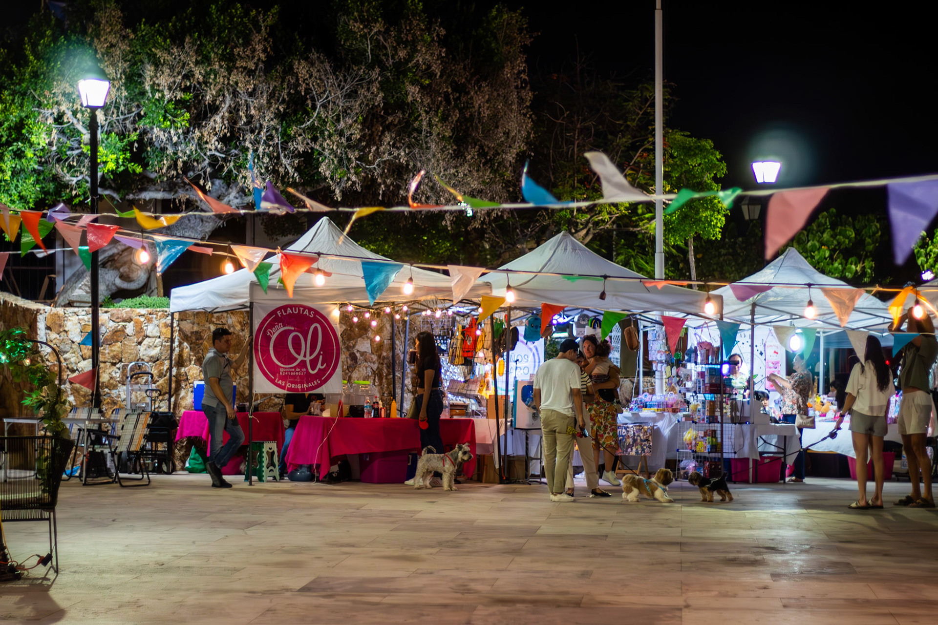 Mercado en plaza Amelia Wilkes