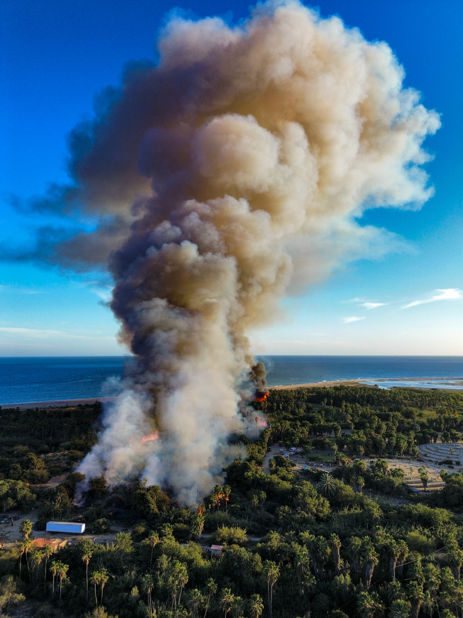 Incendio en el estero