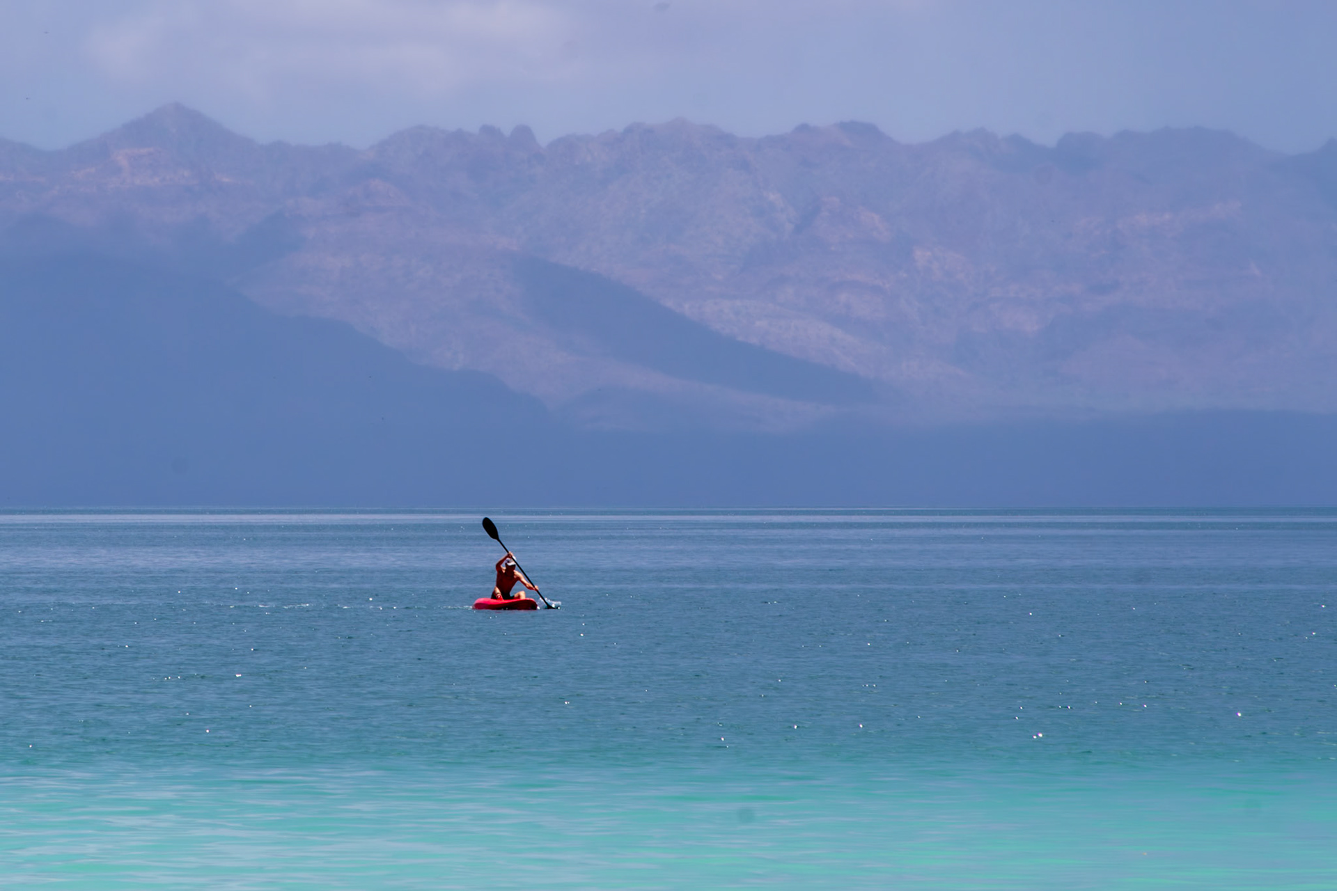 Hombre en Kayak, Mulege, BCS