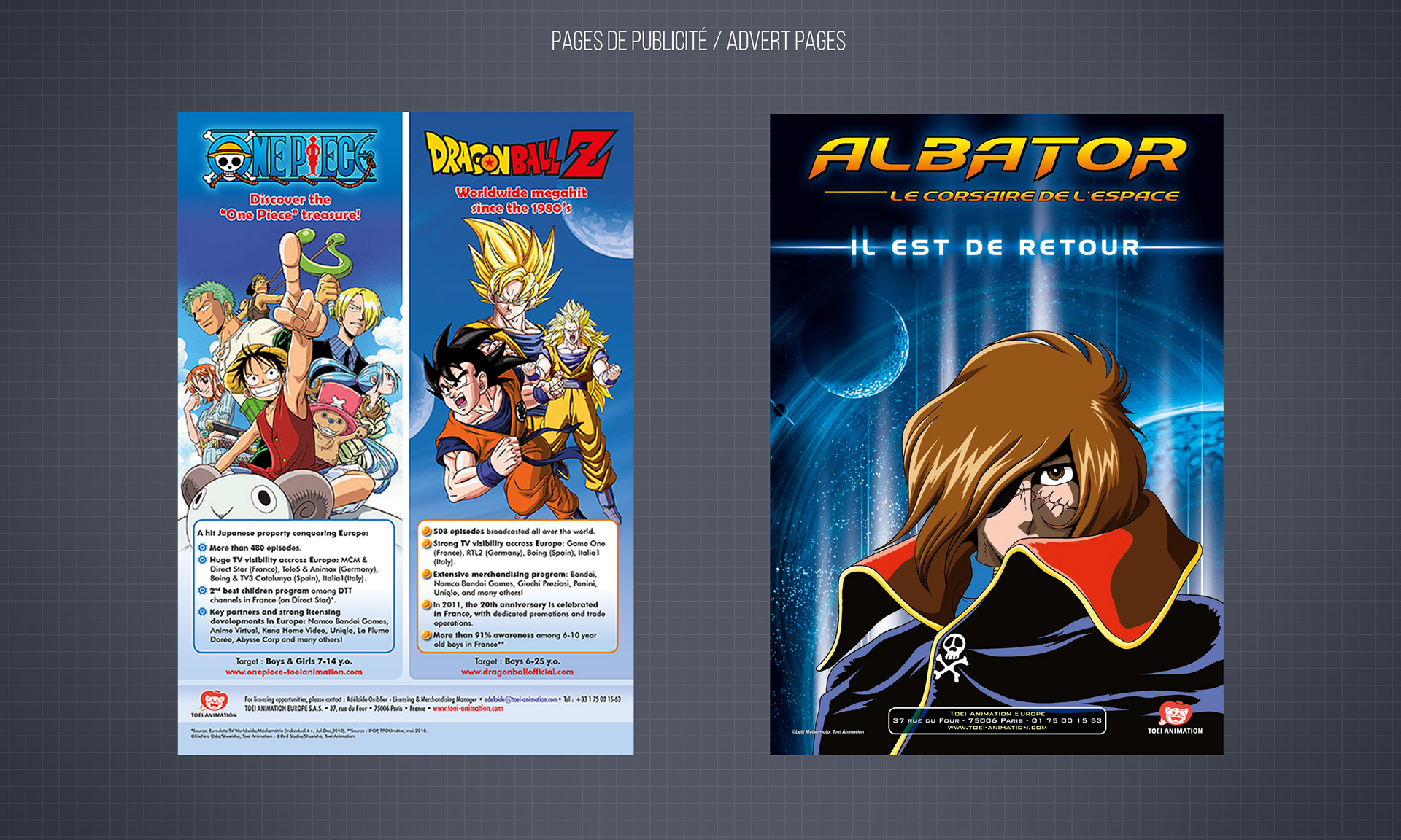 Pages de publicité / Advert pages