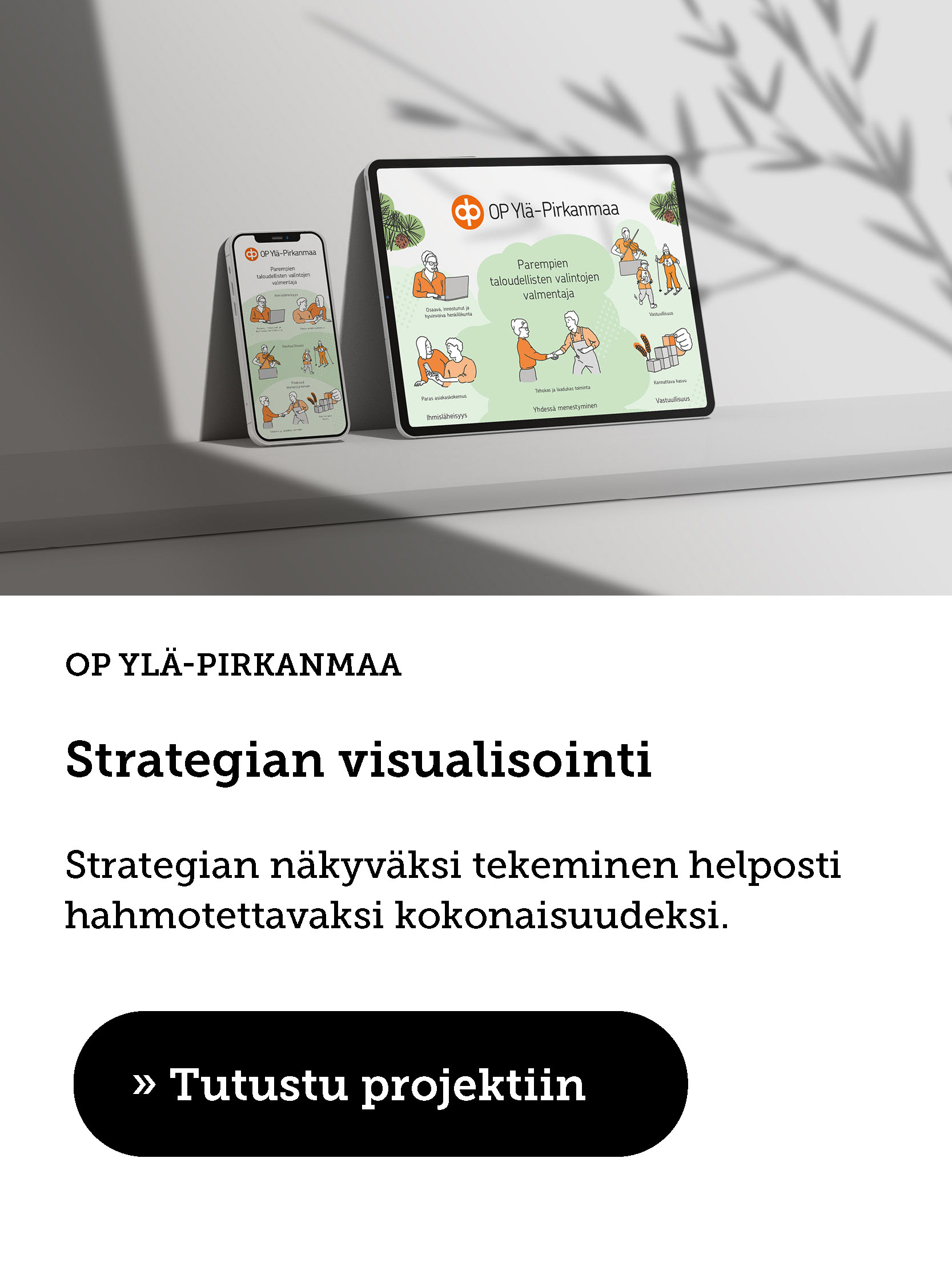 Strategian visualisointi referenssi. OP Ylä-Pirkanmaa.