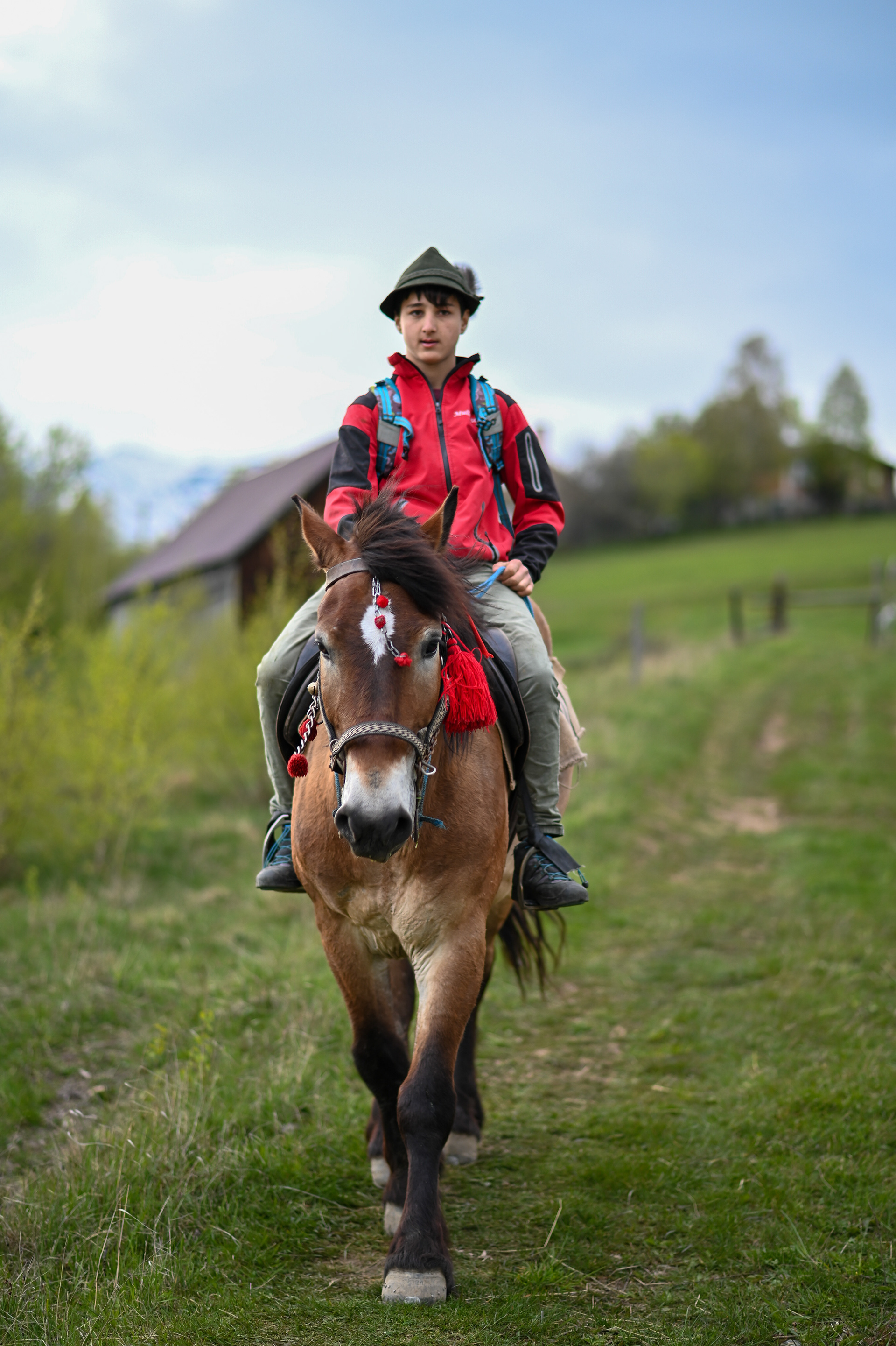 local kid returning from school