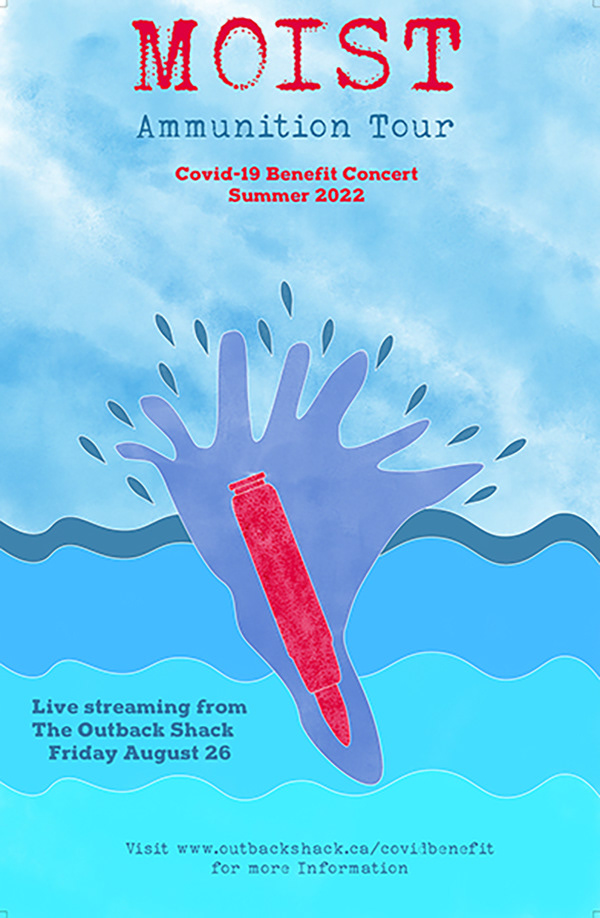 Poster for a Moist Covid-19 benefit concert