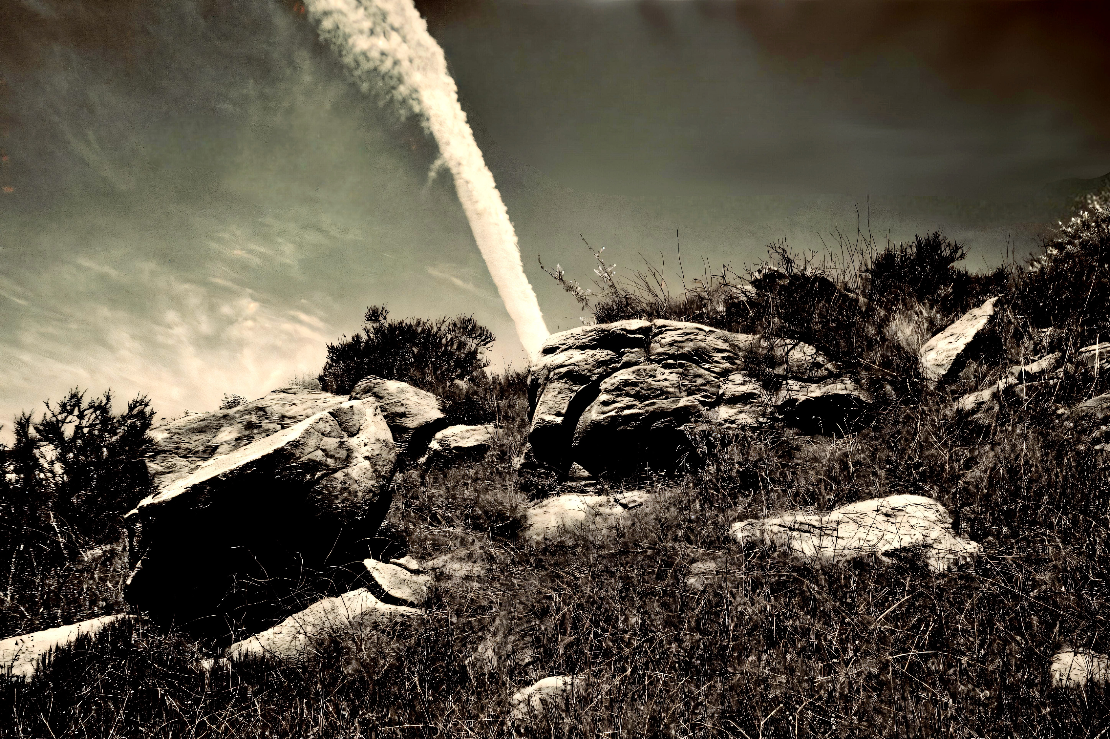 'False Geyser (b&w)'