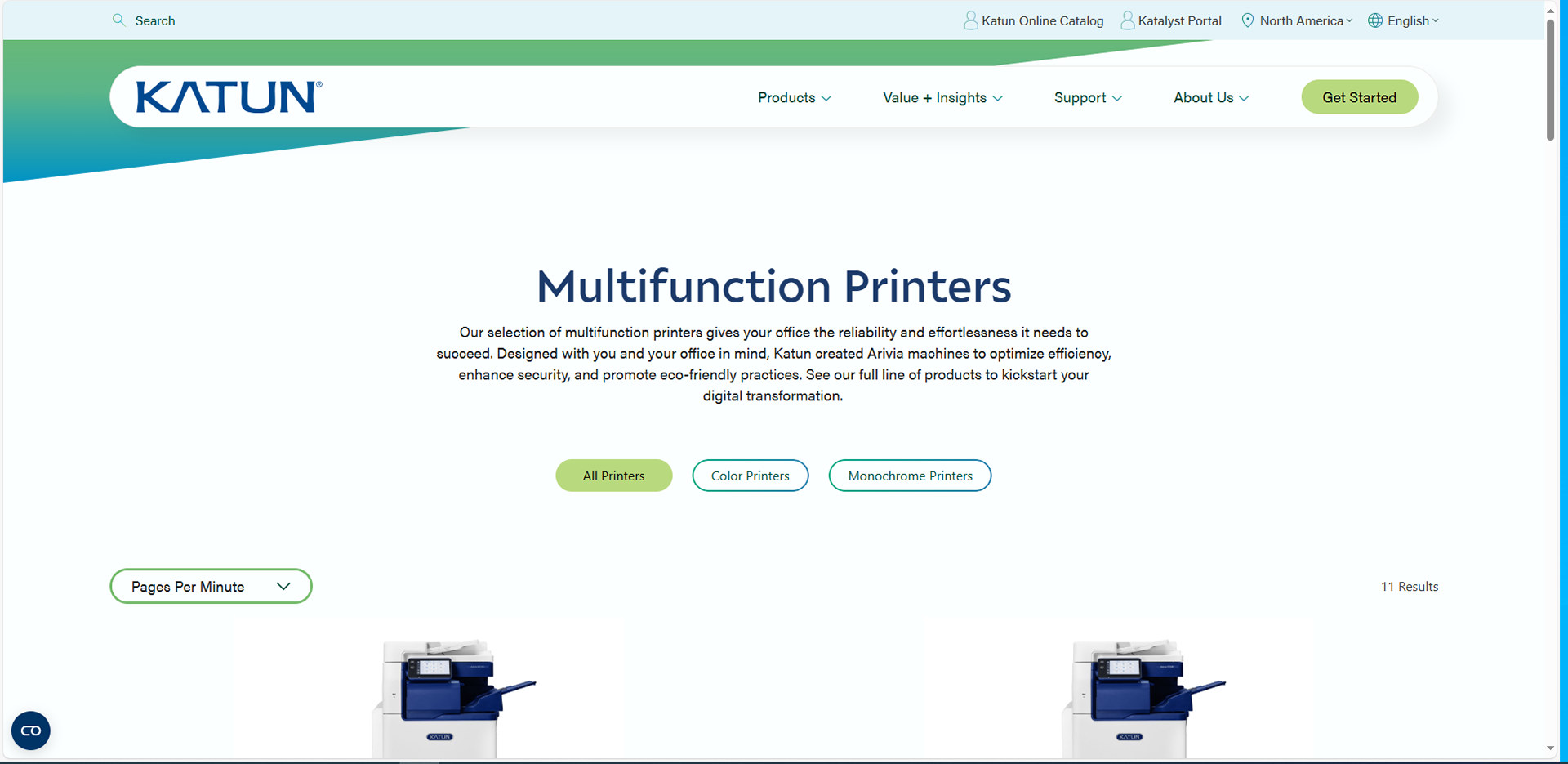 Explore all 11 printer models with their related Resources, Drivers, and Brochures—now organized here and available in the Katun.com Resource Center.