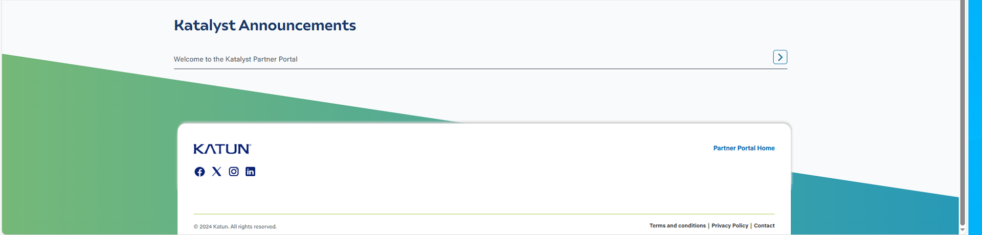 Katun Katalyst Partner Portal - Pages updated to match current Brand Guidelines as well as a layout redesign. 