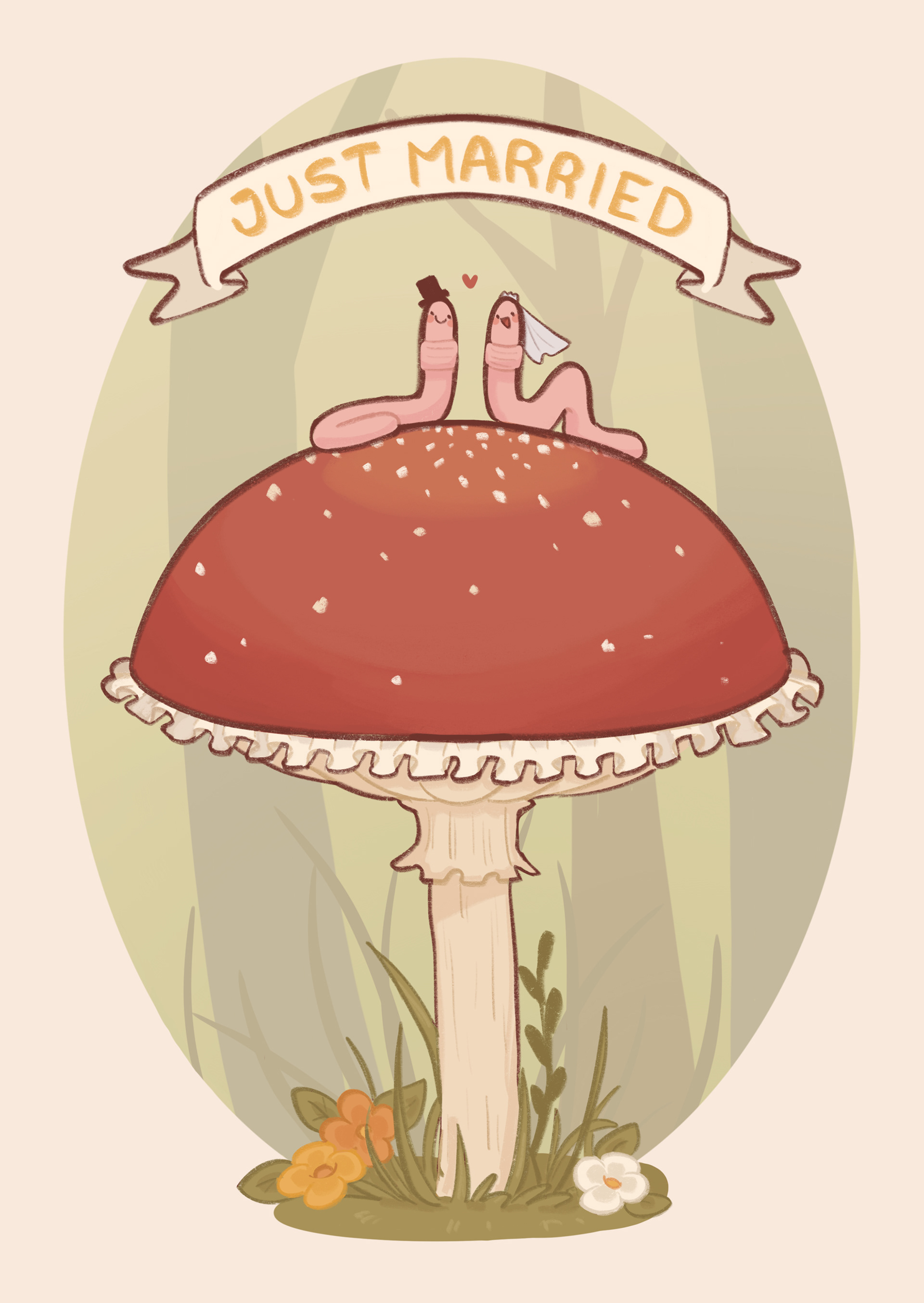Worm Wedding Card