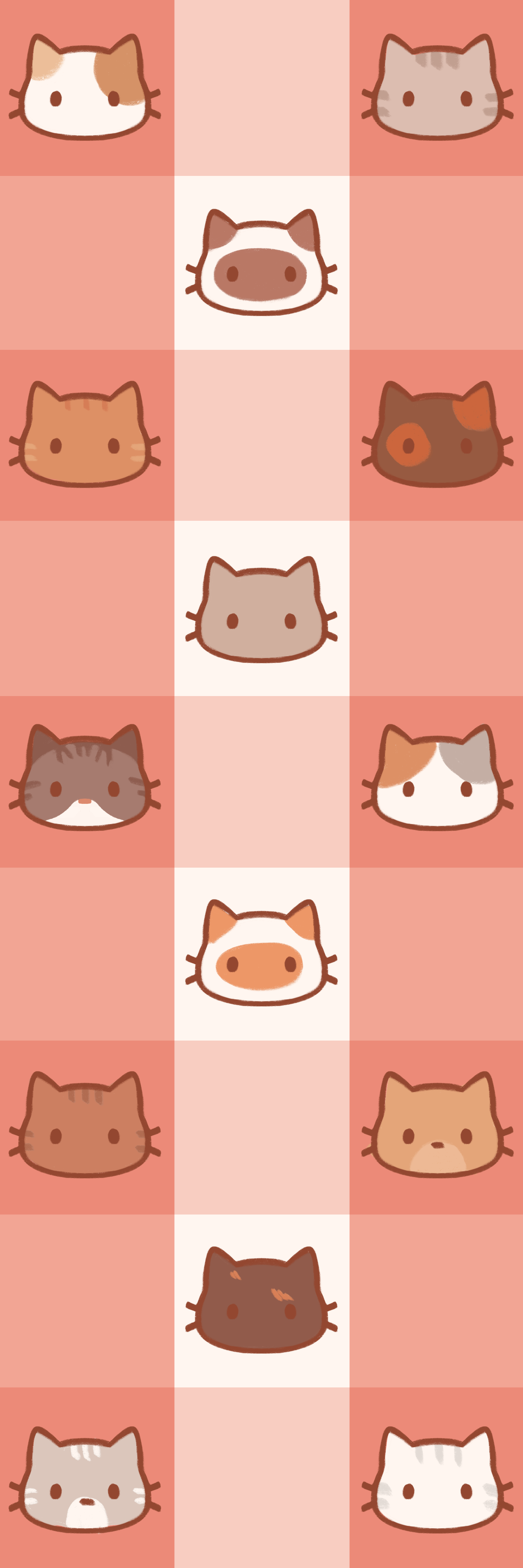 Cat Gingham Bookmark