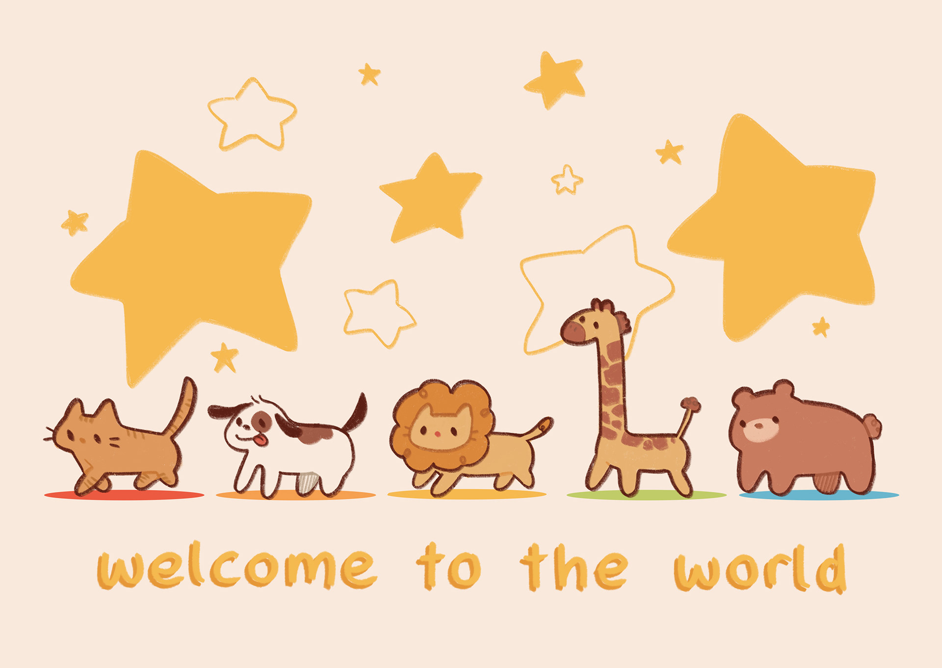 "Welcome To The World" Baby Card