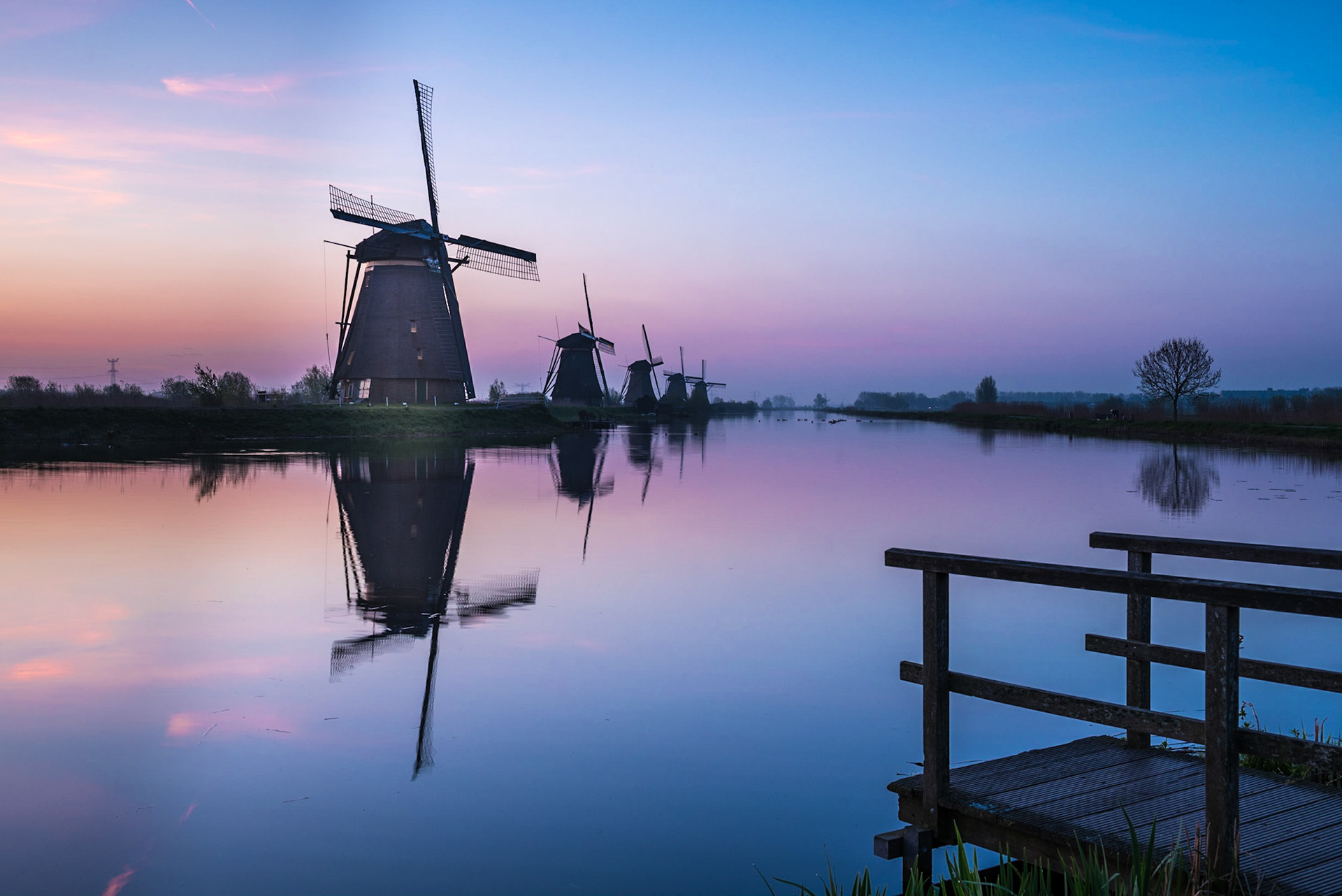 Sonnenaufgang in Kinderdijk