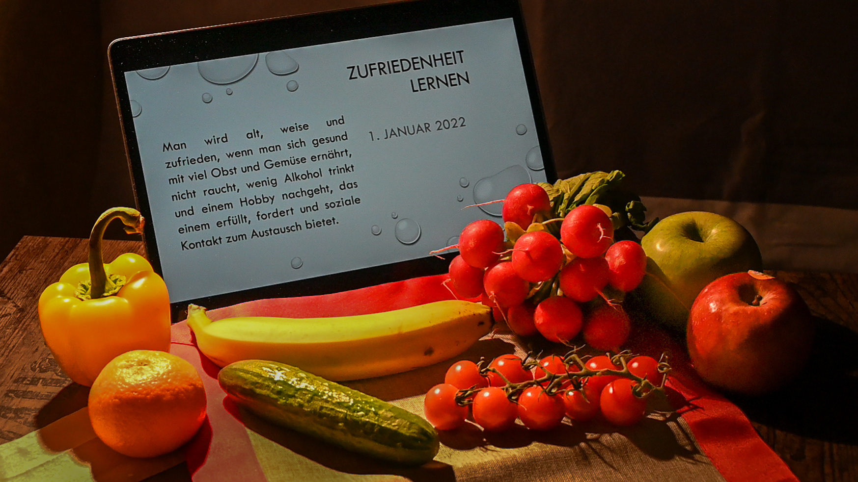 Alt, weise und zufrieden
