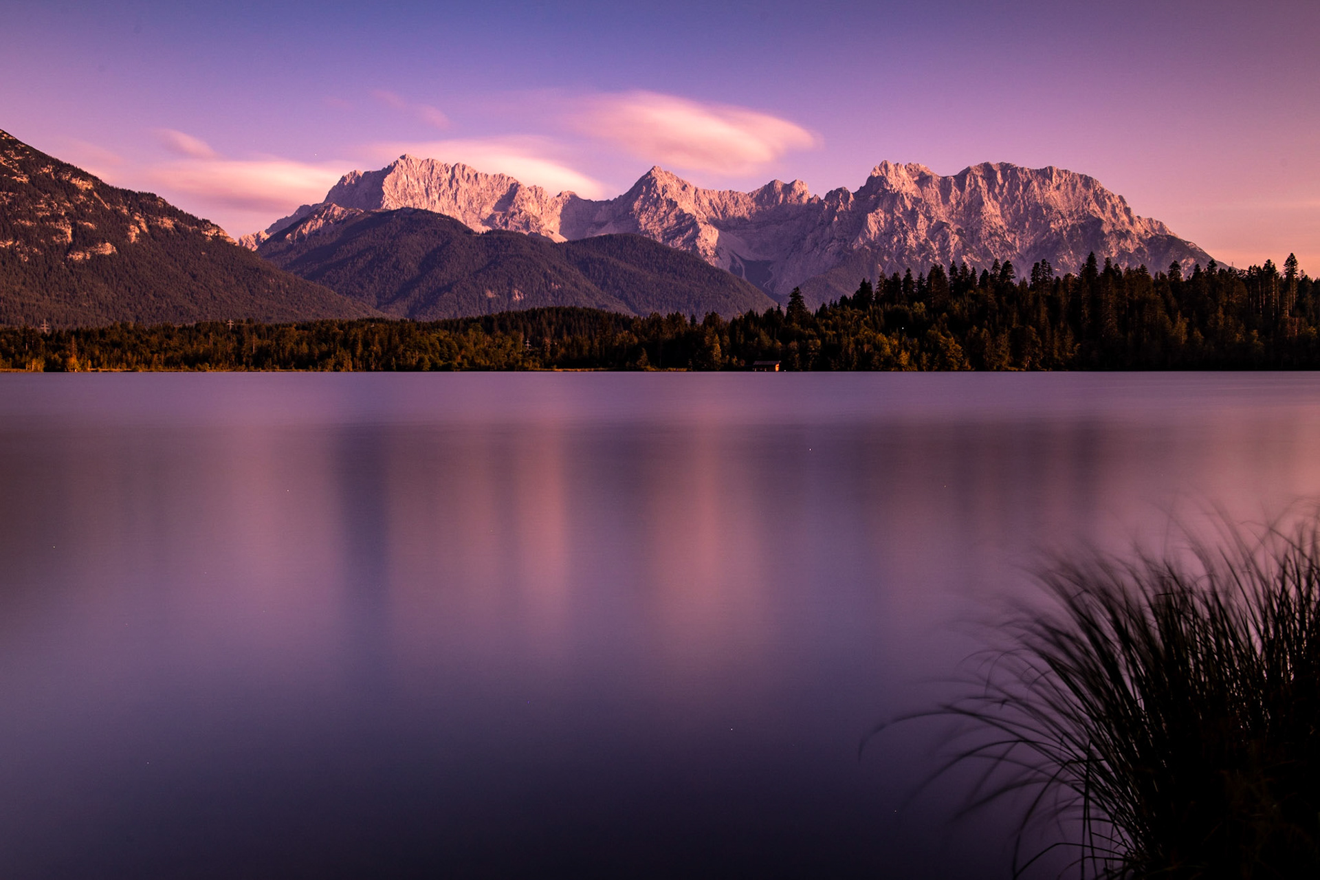 Sonnenuntergang am Barmsee