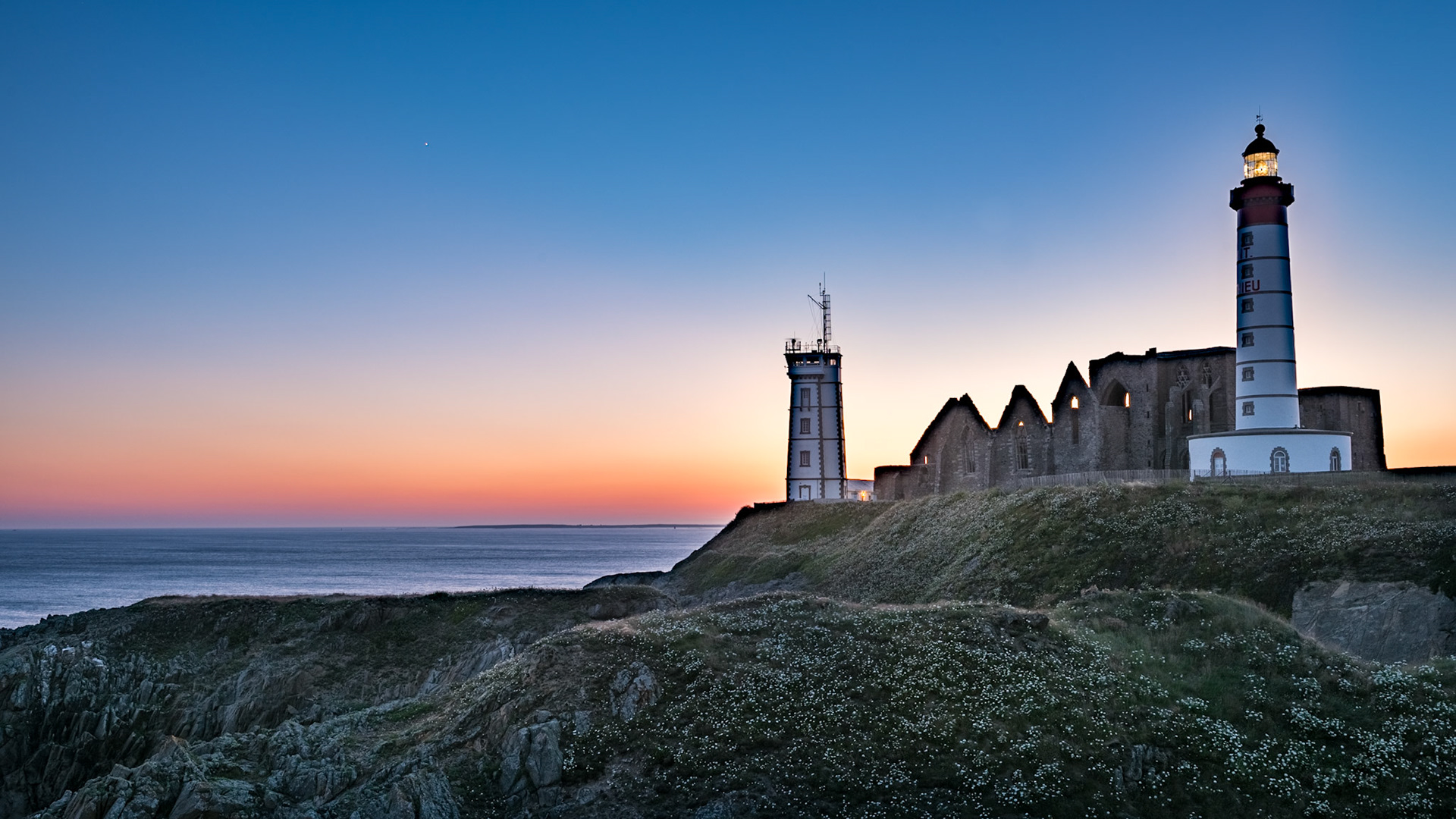 Sonnenuntergang am Phare de St. Mathieu