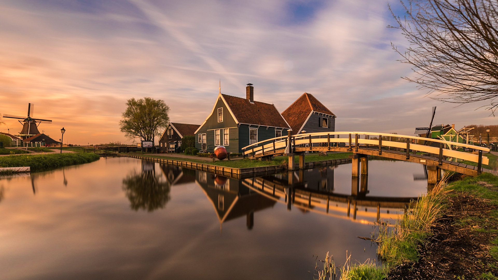 Sonnuntergang in Zaanse Schans