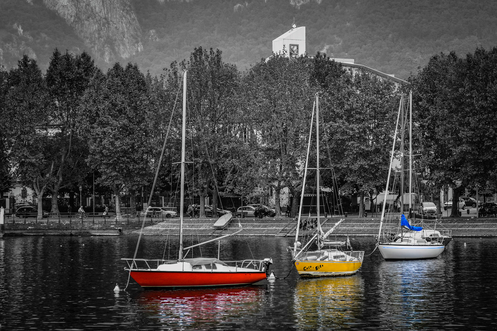 Lecco am Lago di Como im Regen