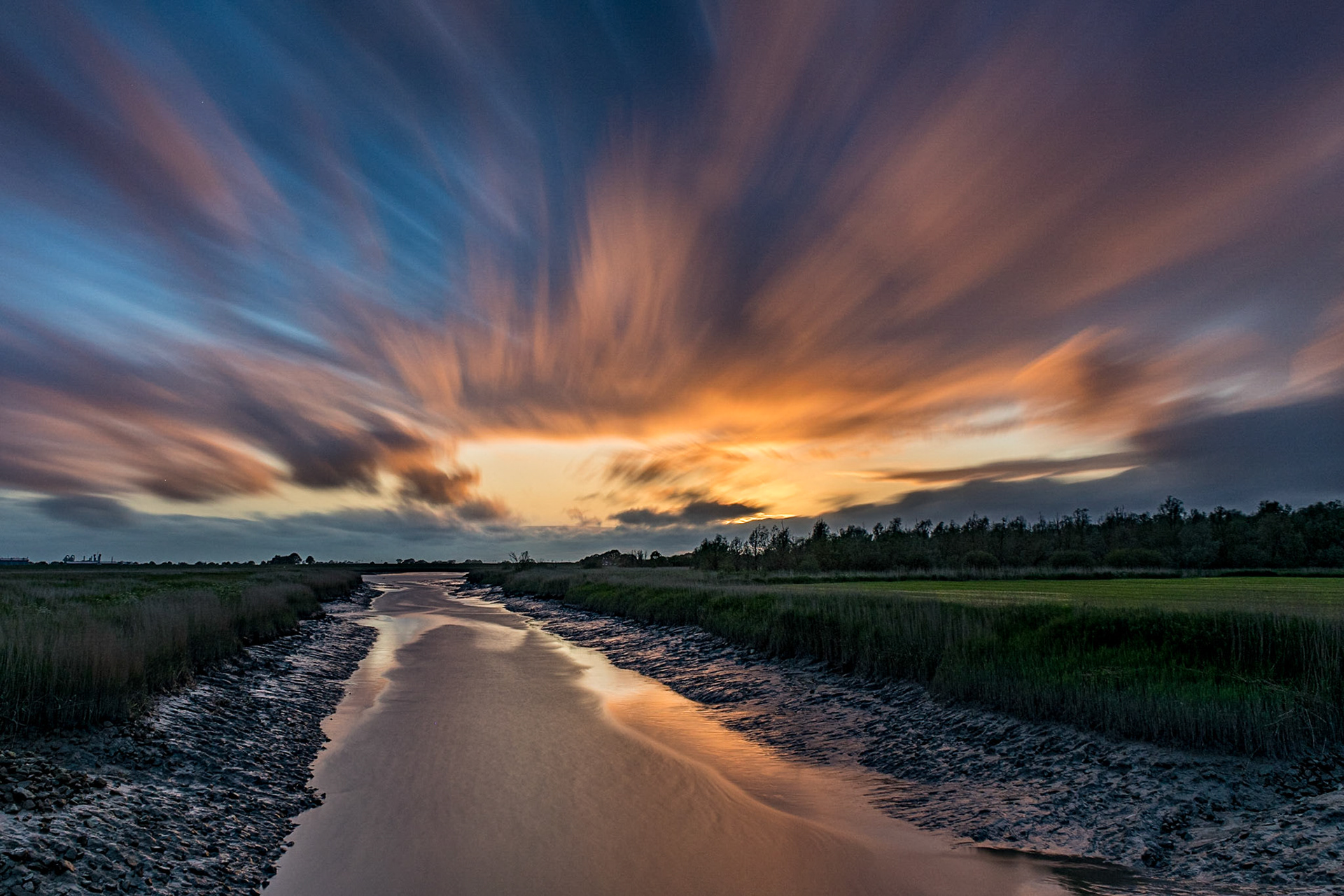 Sonnenuntergang bei Leer