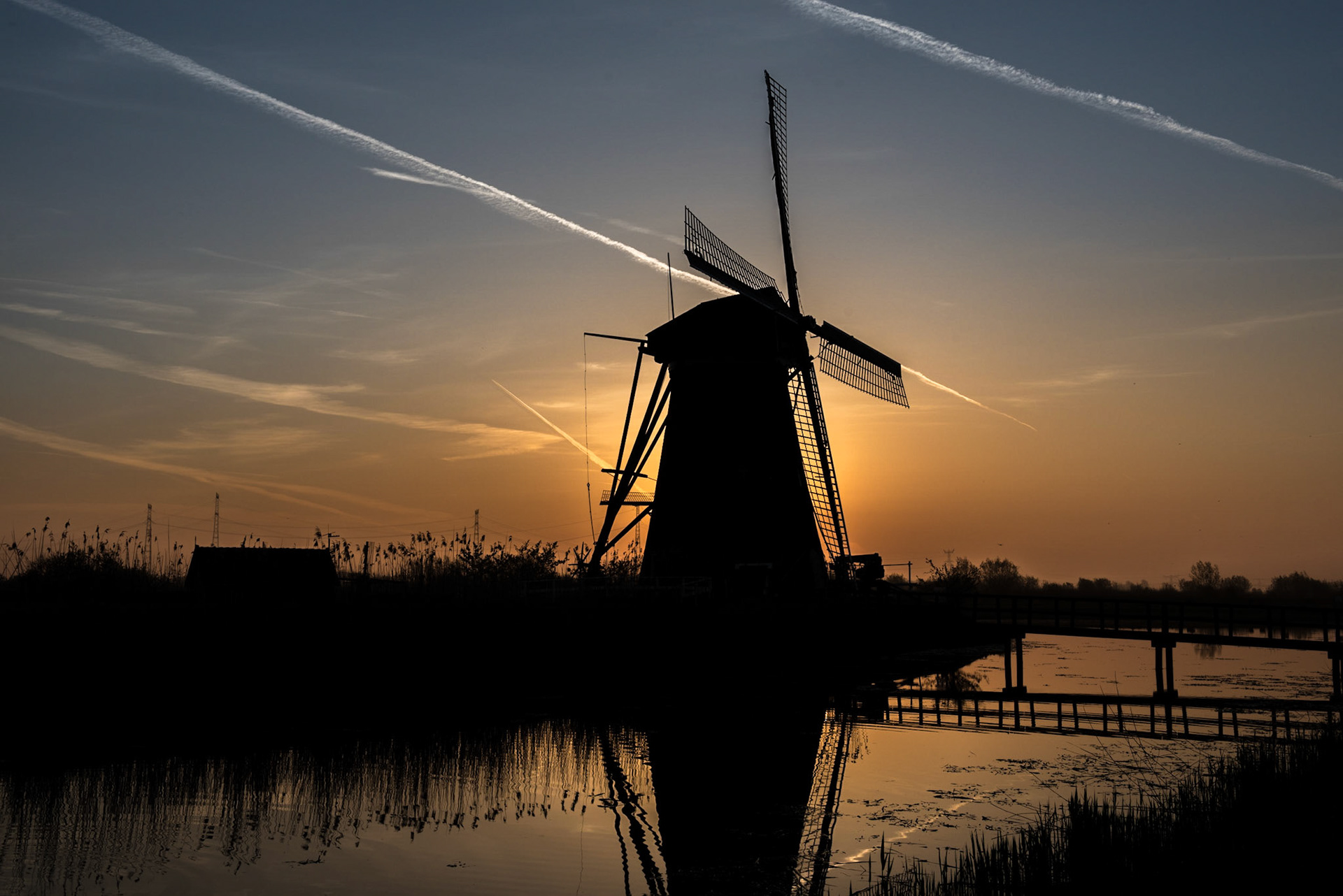 Der Tag beginnt in Kinderdijk