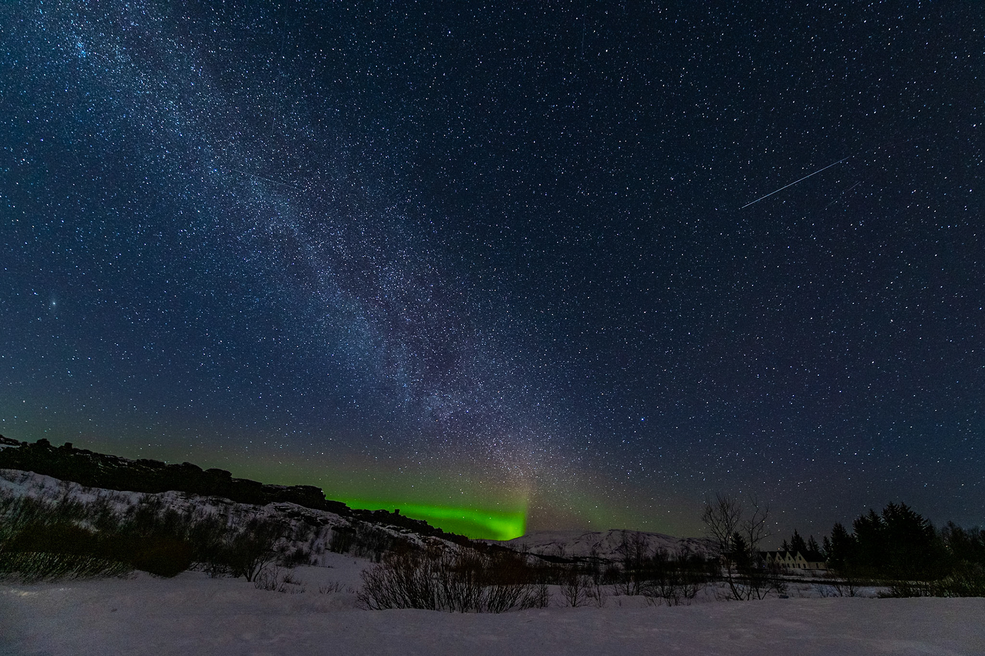 Nordlichter am Thingvellir