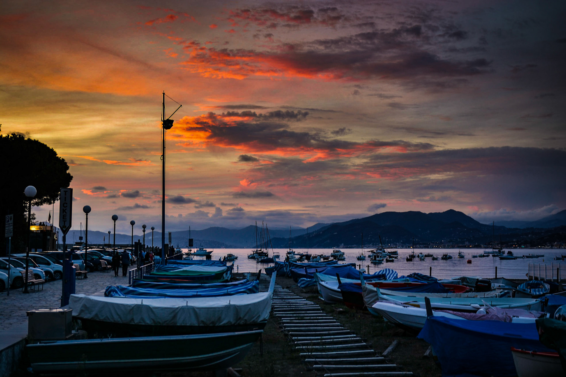 Sonnenuntergang in Sestri Levante