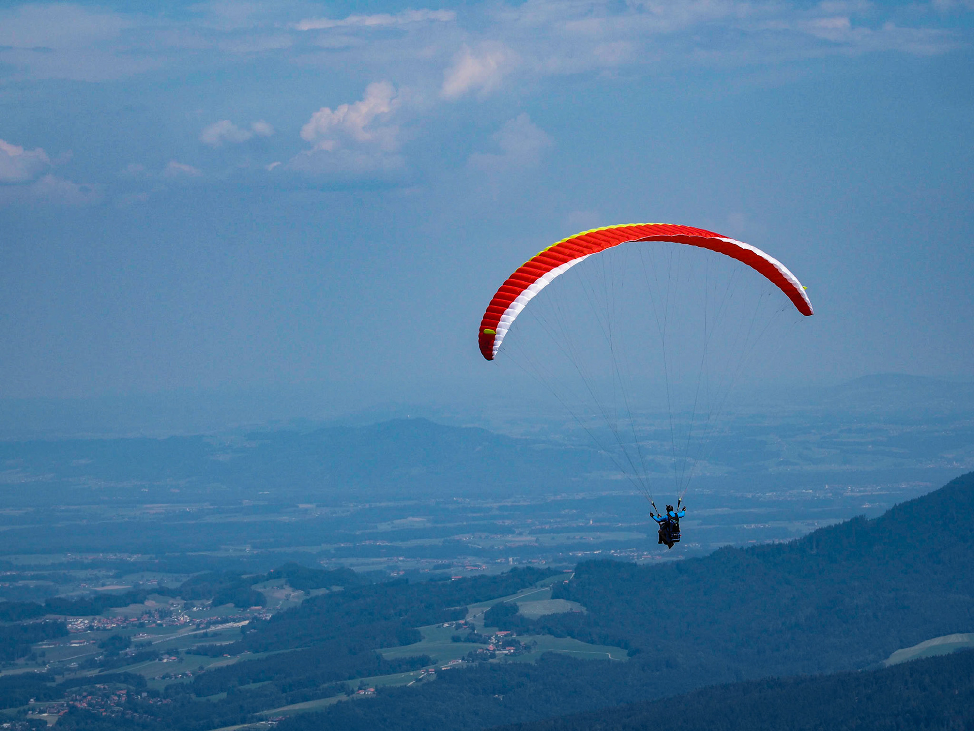Gleitschirmfliegen am Hochfelln