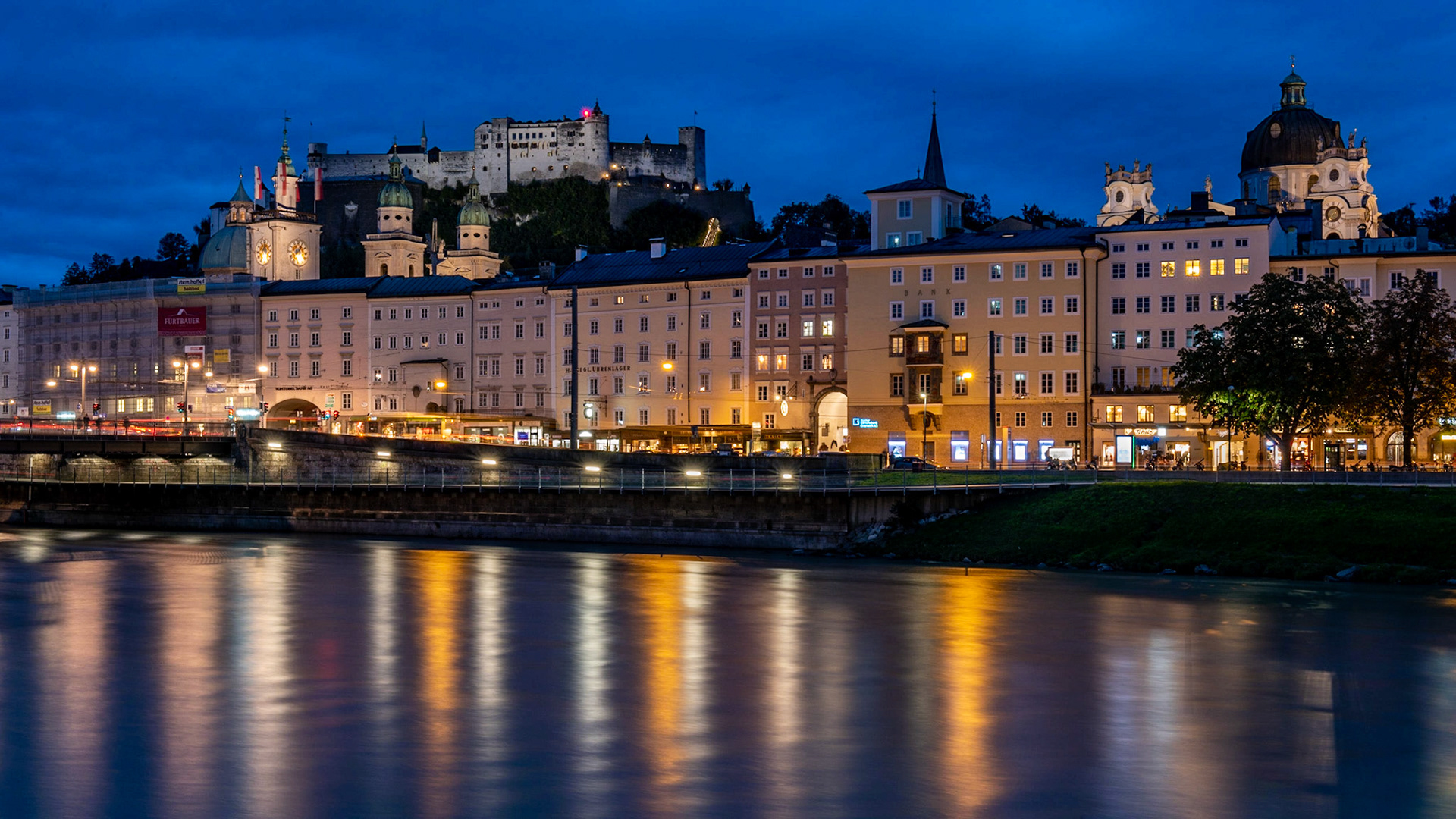 Blaue Stunde in Salzburg