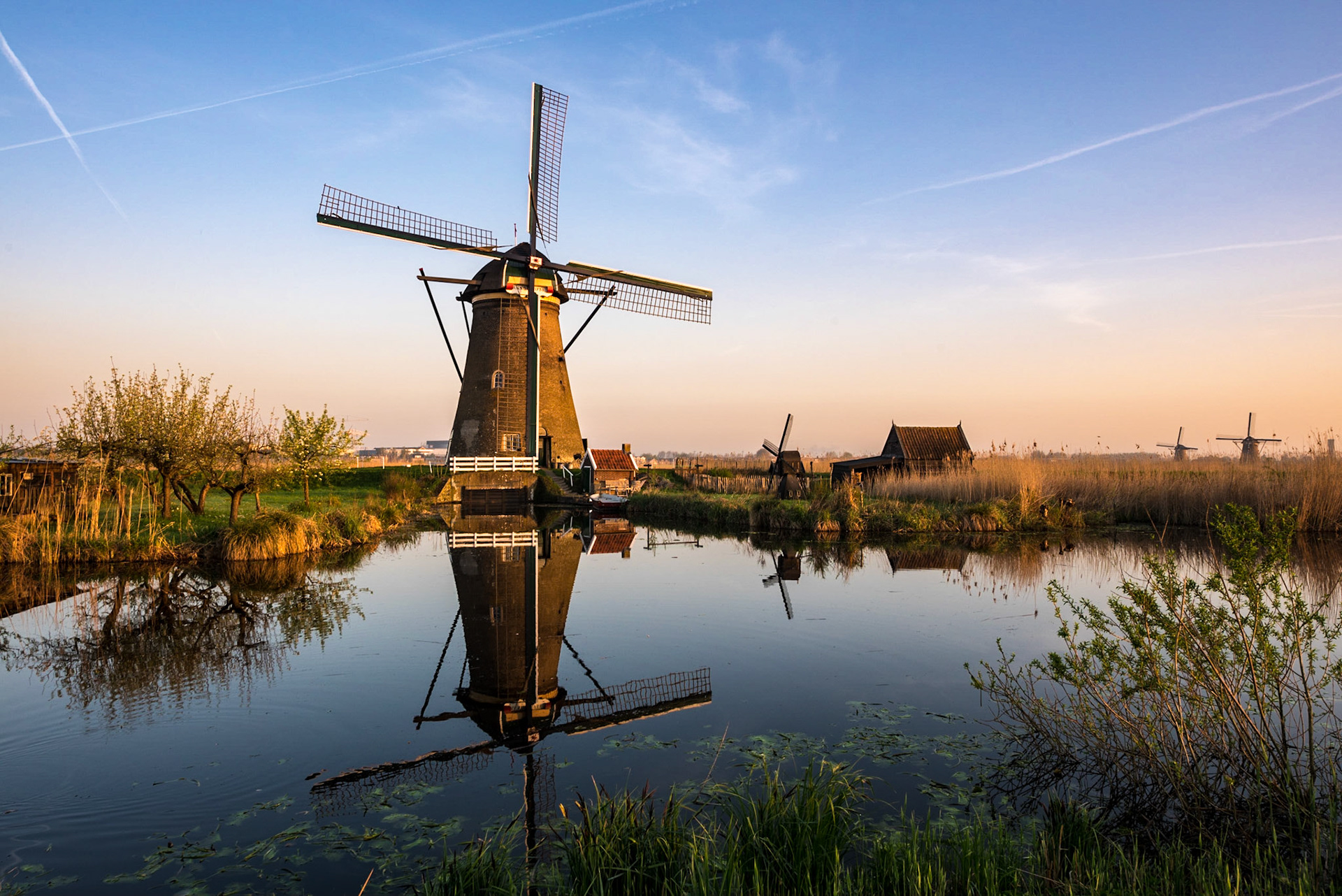 Tageserwachen in Kinderdijk