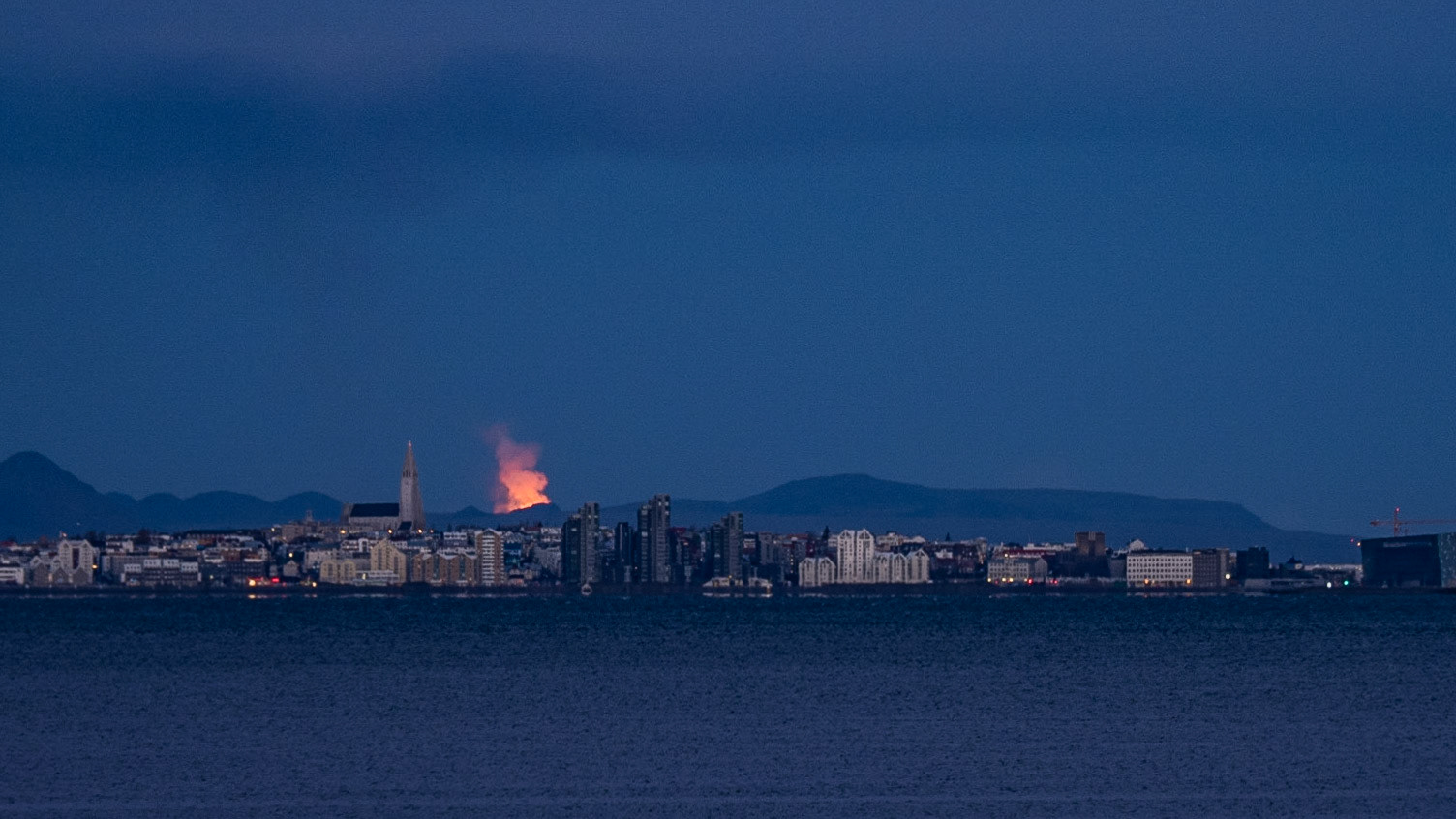 Blick auf den Vulkan aus Gundarhverfi