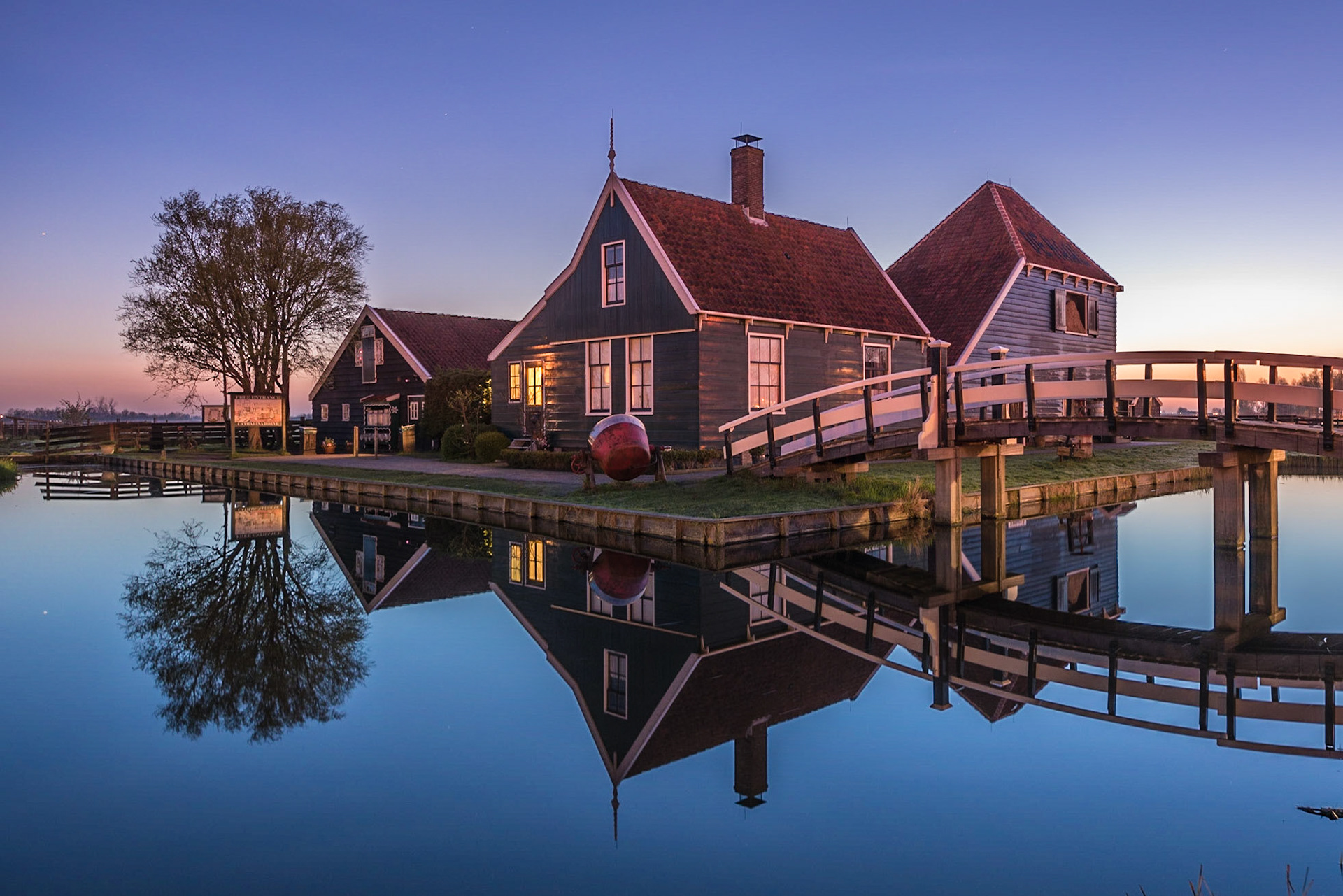 Blaue Stunde in Zaanse Schans