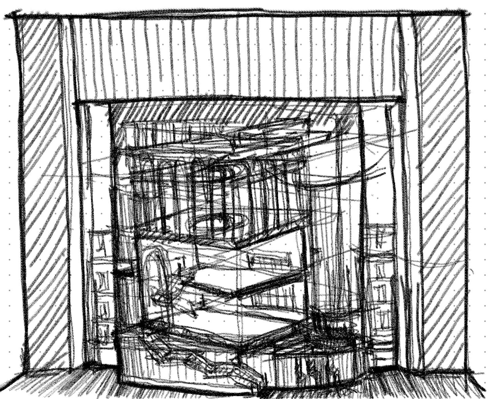 Exploring different spaces and levels through incorporating all the elements.