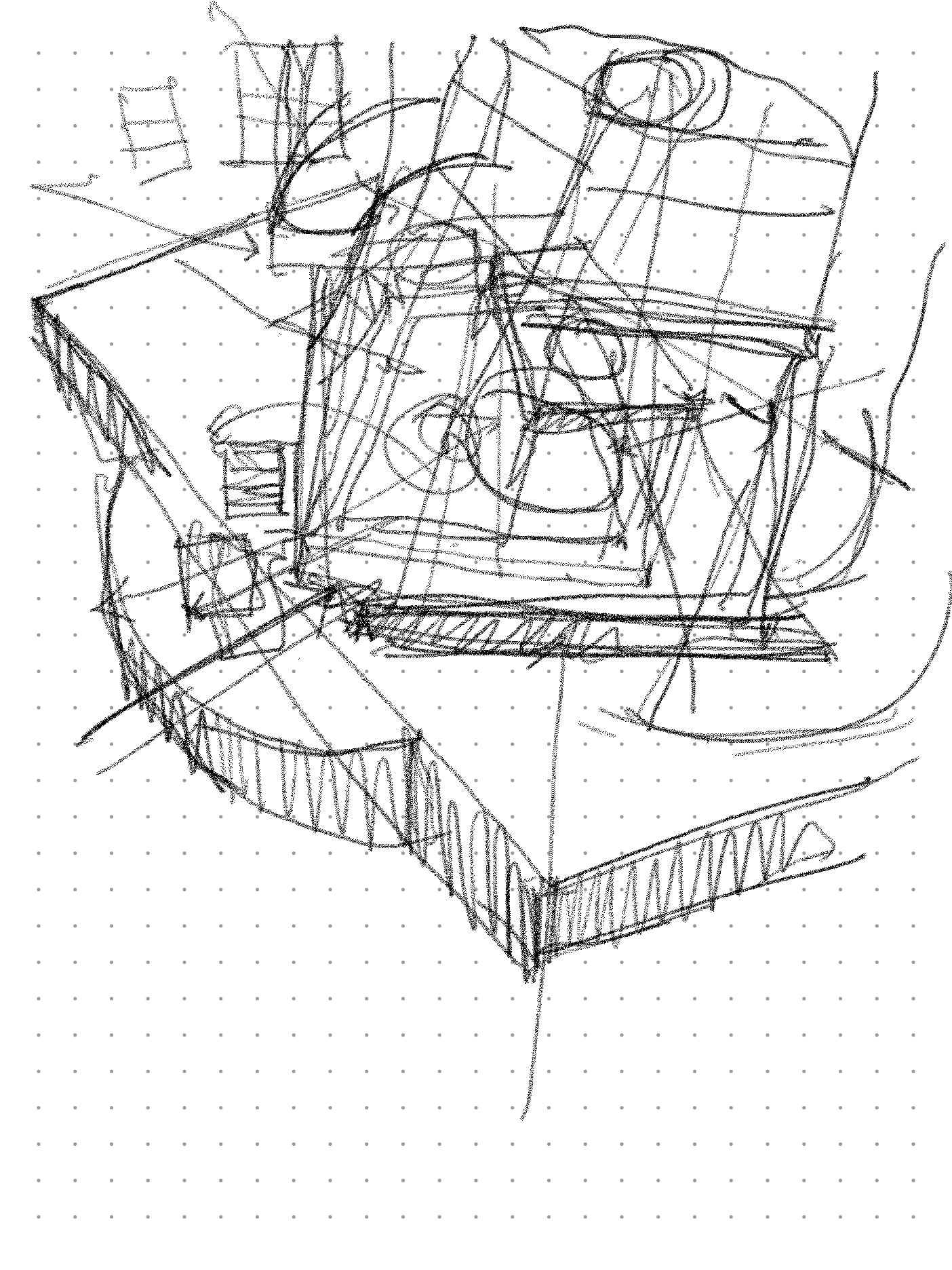 Very first sketch of twisting the ground plan