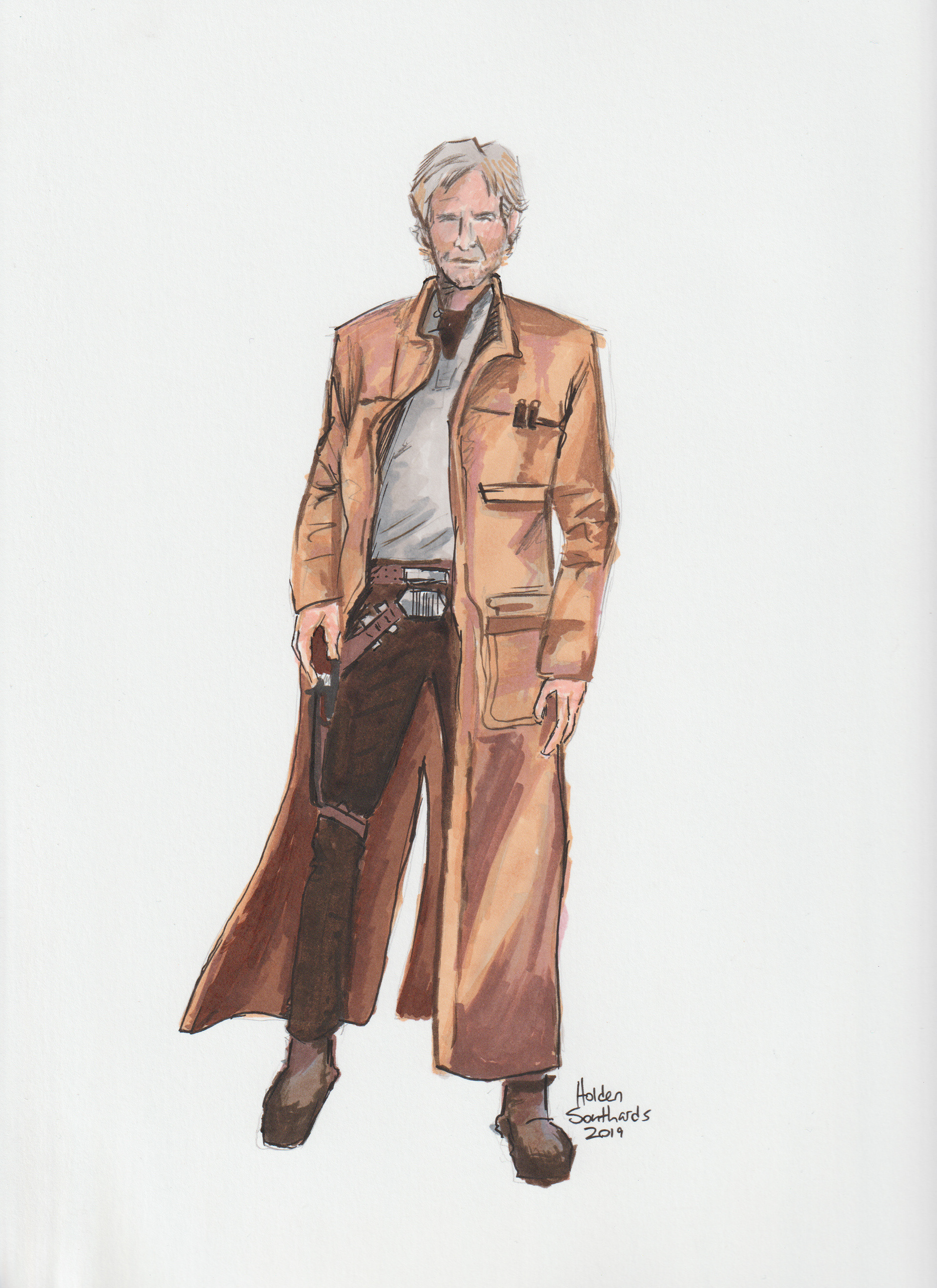 2019 - Marker and Gouache - Inspired by the art of Glyn Dillon