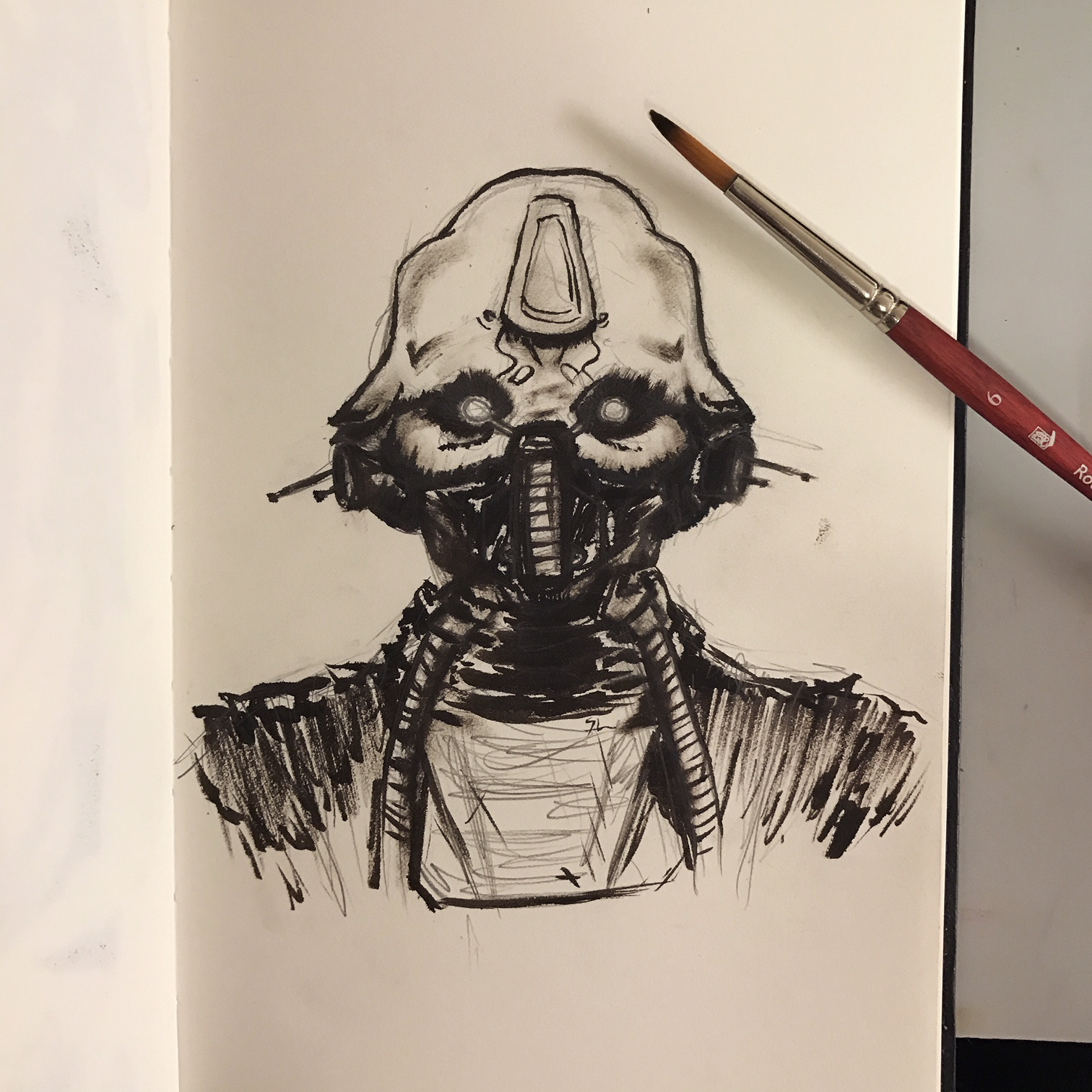 2017 - Process work - Pentel Brush Pen